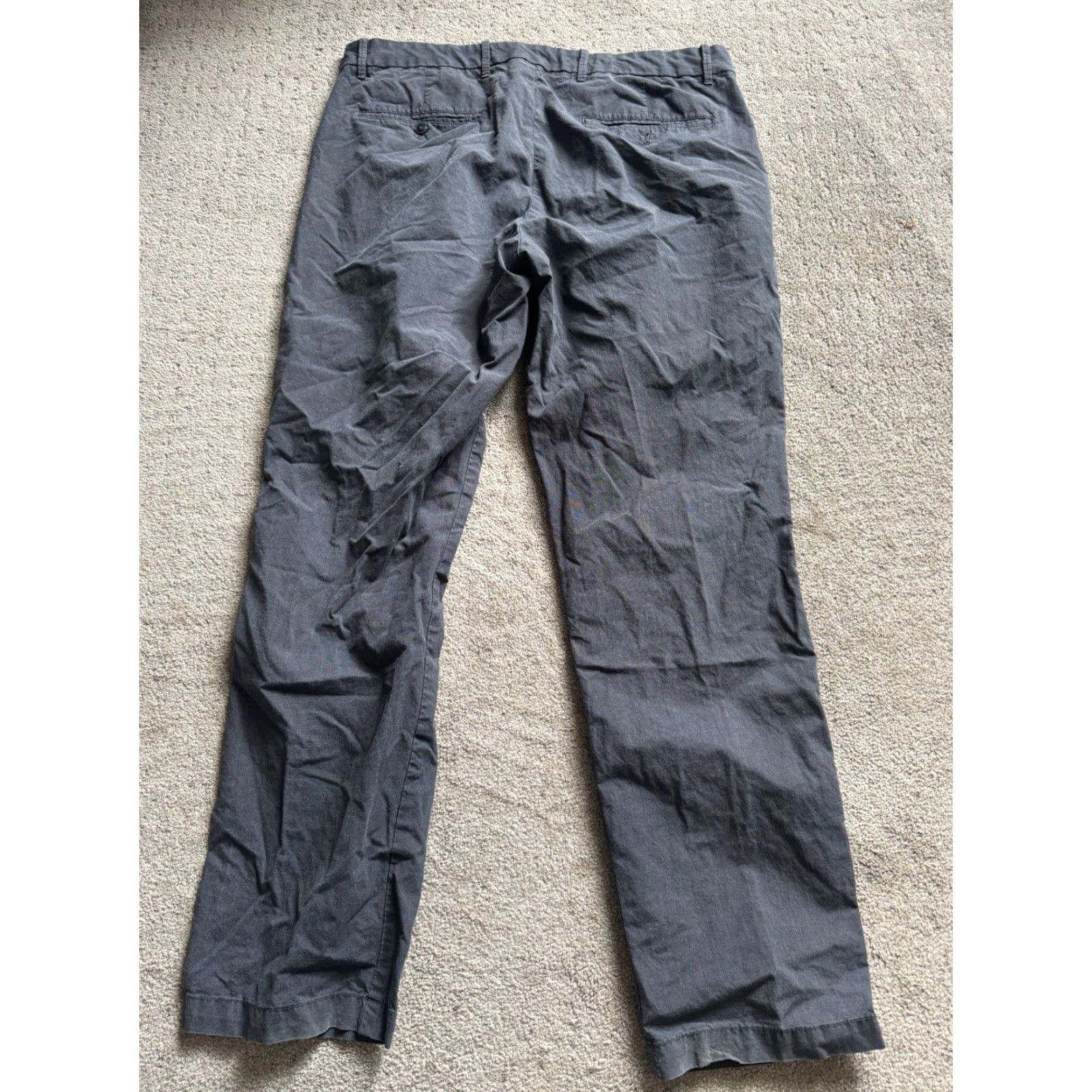 Gap Gap Mens Pants Chino 36x32 Blue Solid Slim Flat Front Cotton Casual Mens Size US 36 / EU 52 - 3 Thumbnail