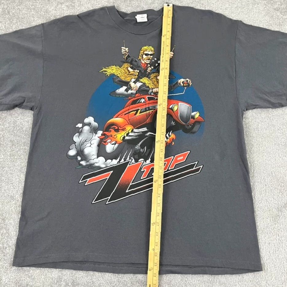 AAA ZZ TOP Shirt Mens 2XL XXL Gray Large Graphic Rock Band Music Tee Y2K Size US XXL / EU 58 / 5 - 6 Thumbnail