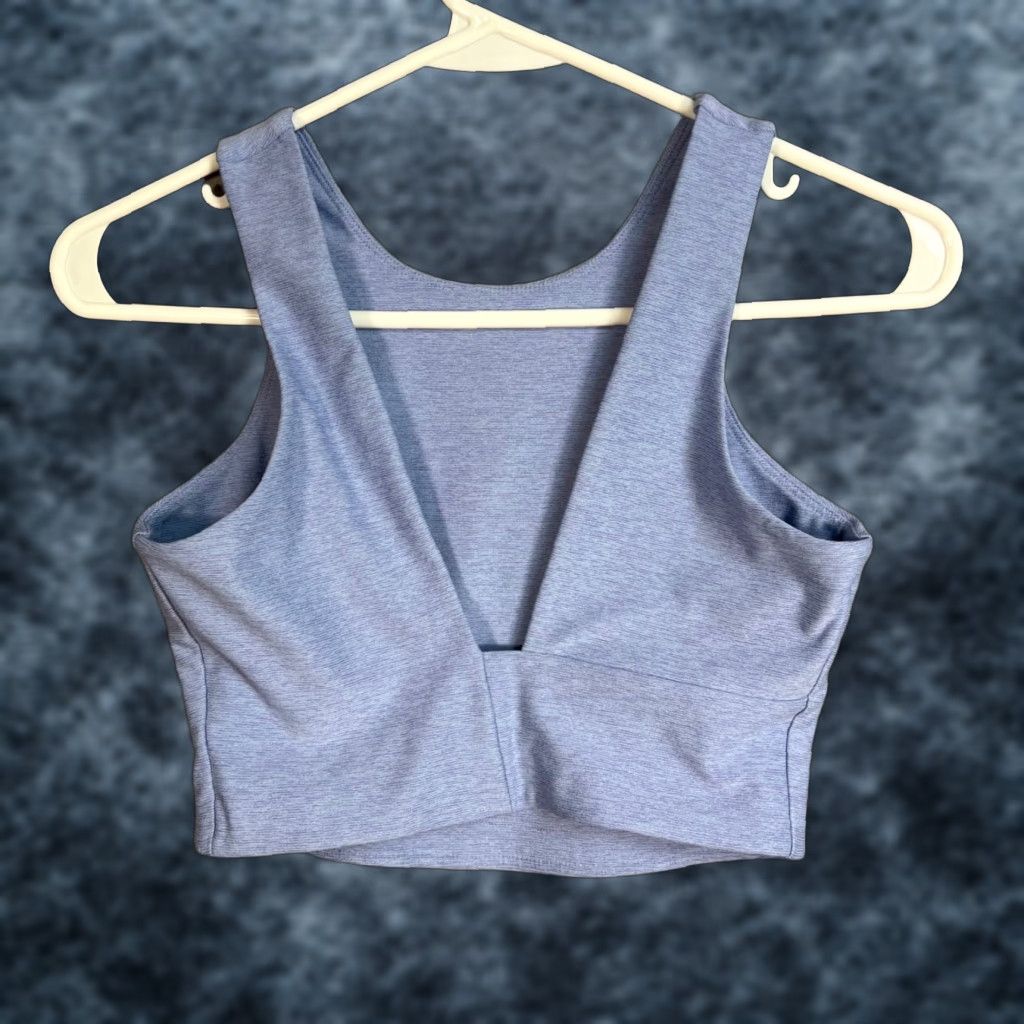 Outdoor Voices Outdoor Voices Tank Top Womens XS Blue Cropped Athletic Sleeveless Pullover Activewear Shirt/Top] Size XS / US 0-2 / IT 36-38 - 1 Thumbnail
