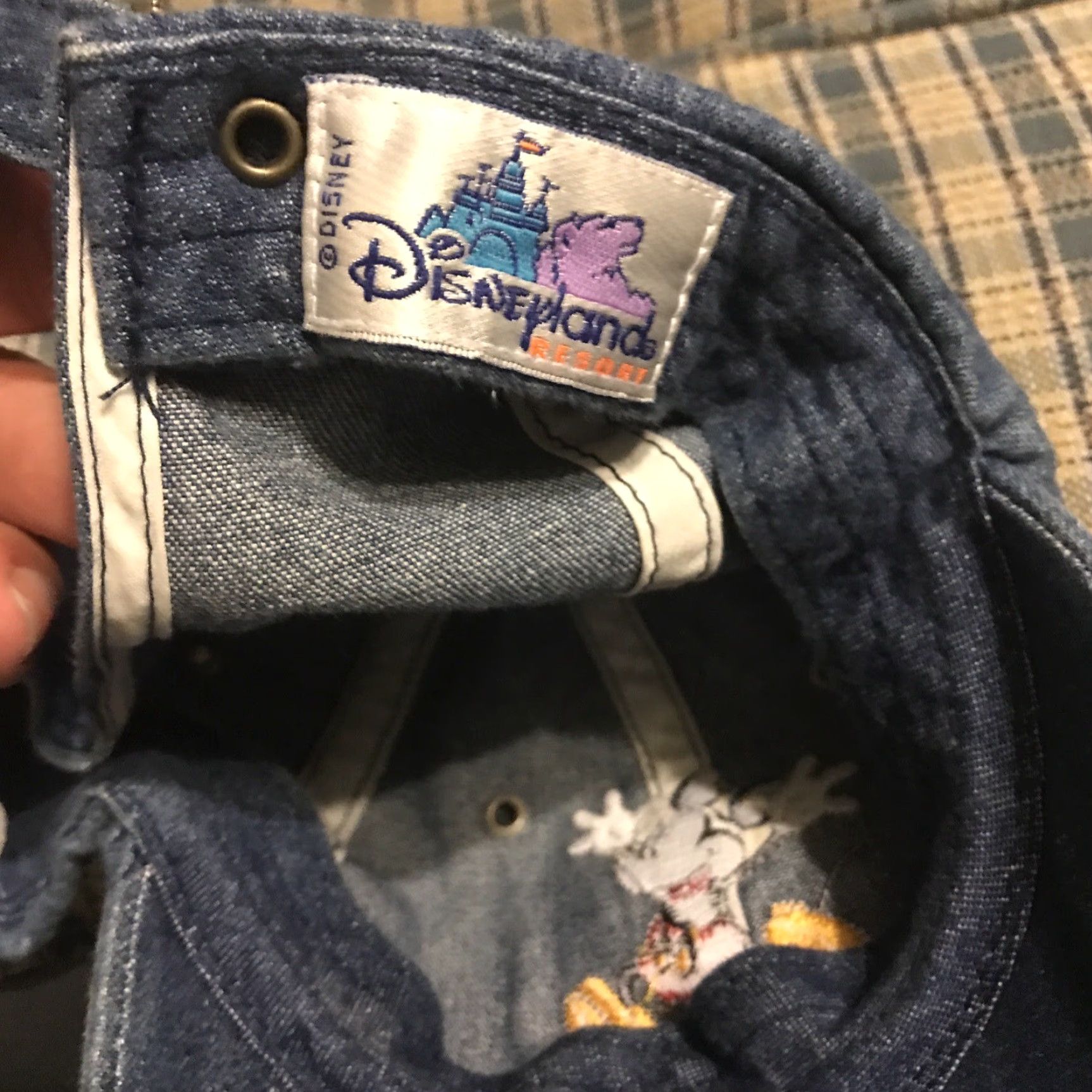 Denime VINTAGE Mickey Mouse Disneyland Denim Blue Adjustable Hat Cap Size ONE SIZE - 4 Thumbnail