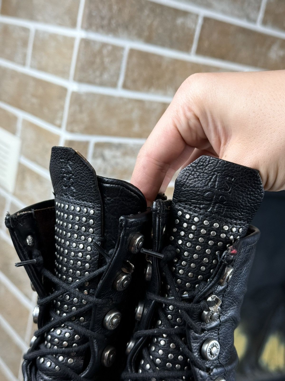 A.S.98 A.S98 Black Leather Zip Biker Combat Anant Garde Boots Size US 5.5 / IT 35.5 - 8 Thumbnail