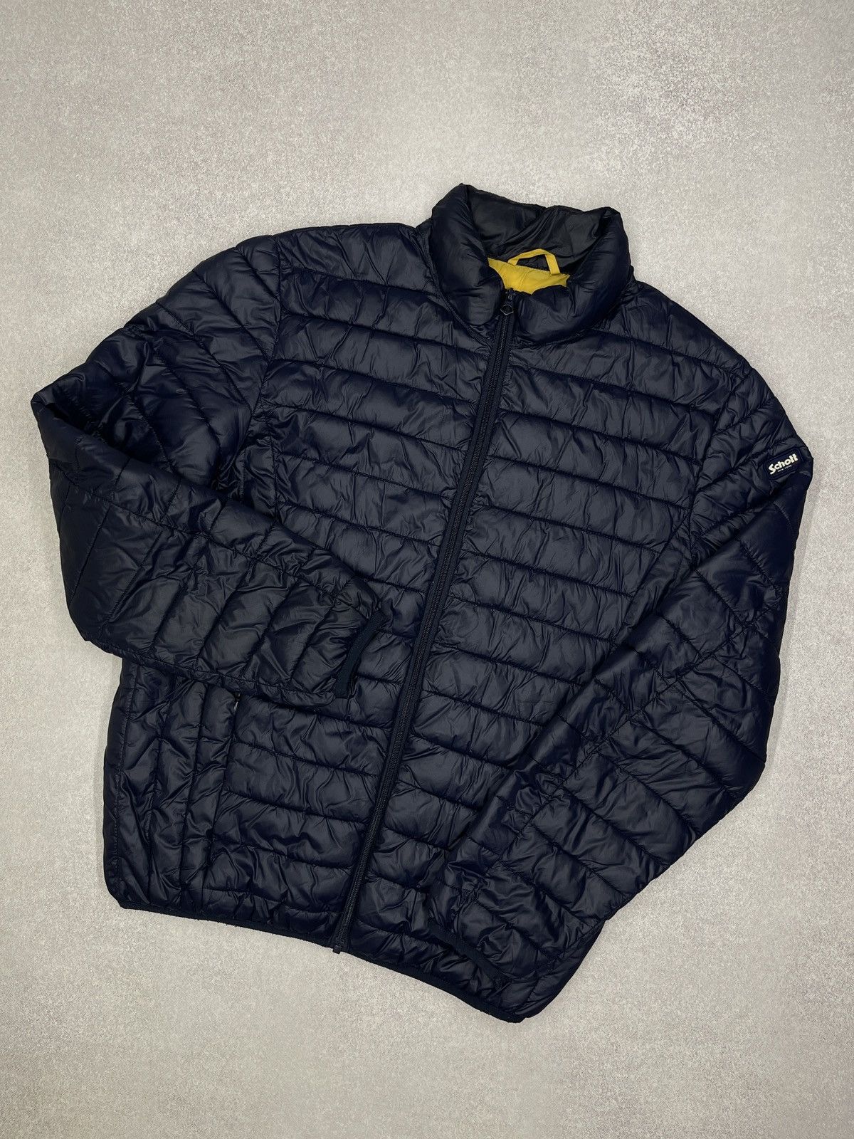Schott Mens Schott NYC Micro Puffer Jacket Navy Y2K Size XL Size US XL / EU 56 / 4 - 1 Thumbnail