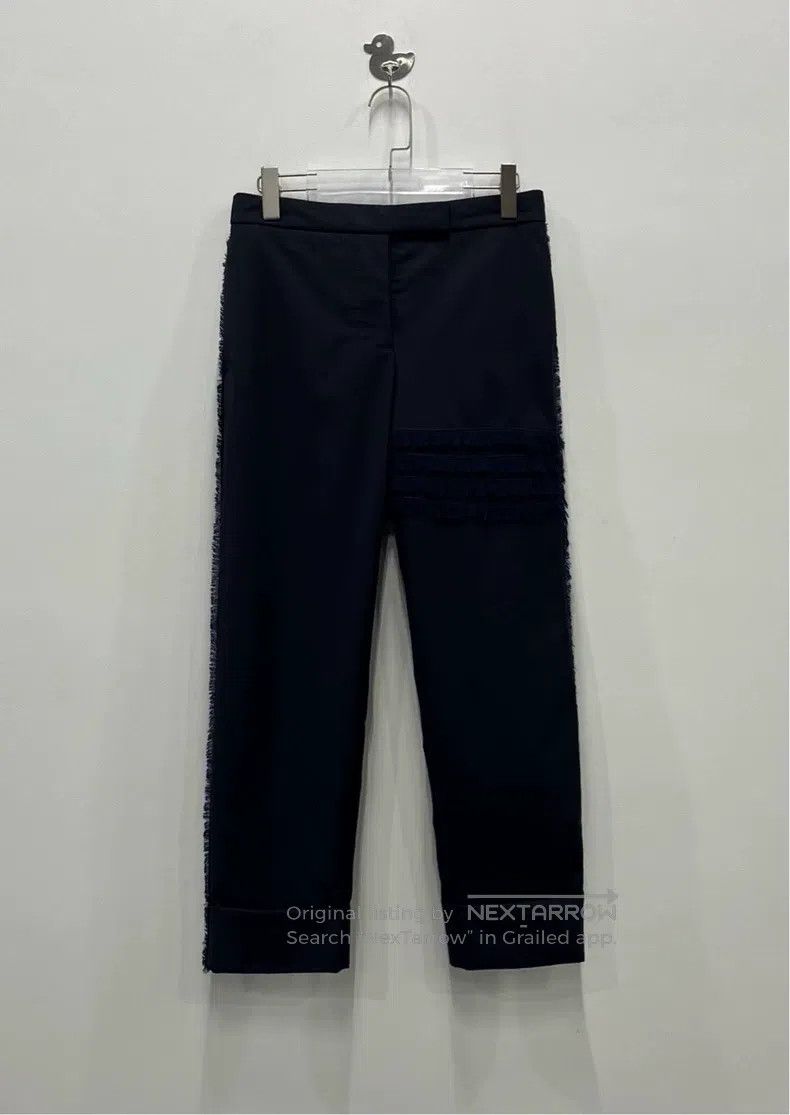 Thom Browne Thom Browne Navy Fringed Anchor Gold Button Casual 3/4 Bla Size 39" - 1 Thumbnail