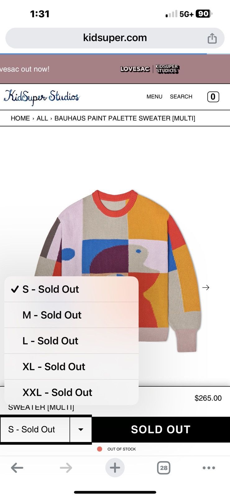 KidSuper Multicolor Bauhaus Paint Palette Sweater Size US L / EU 52-54 / 3 - 4 Thumbnail