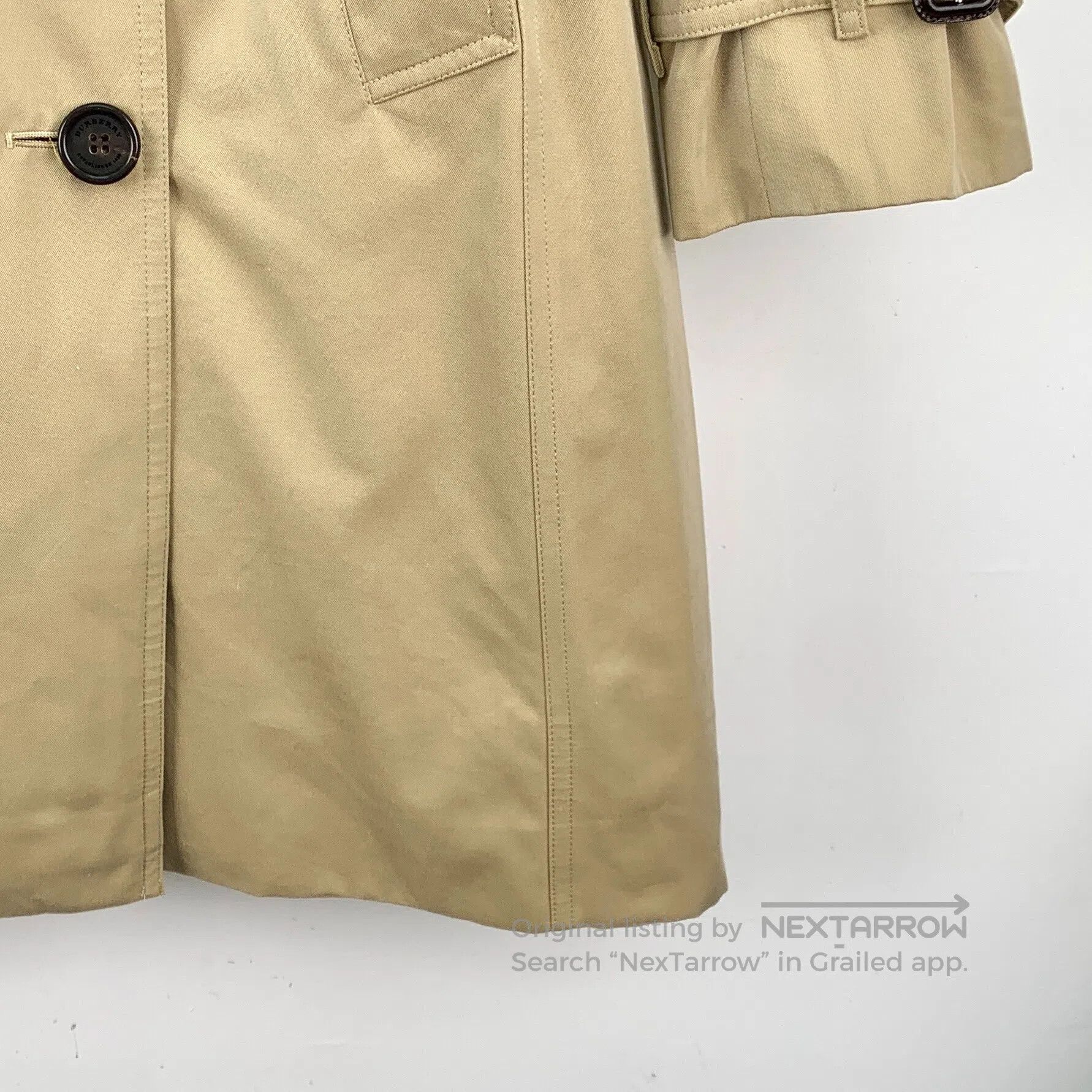Burberry Burberry Brown Cotton Reversible Collar Double Breasted Lo Size S / US 4 / IT 40 - 4 Thumbnail