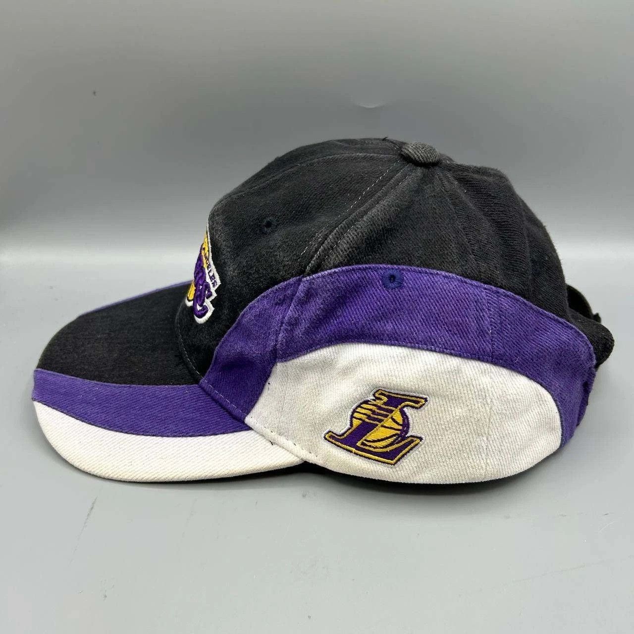 Colosseum Athletics Los Angeles LA Lakers Hat Men Black Purple Strap Back Cotton Size ONE SIZE - 6 Thumbnail