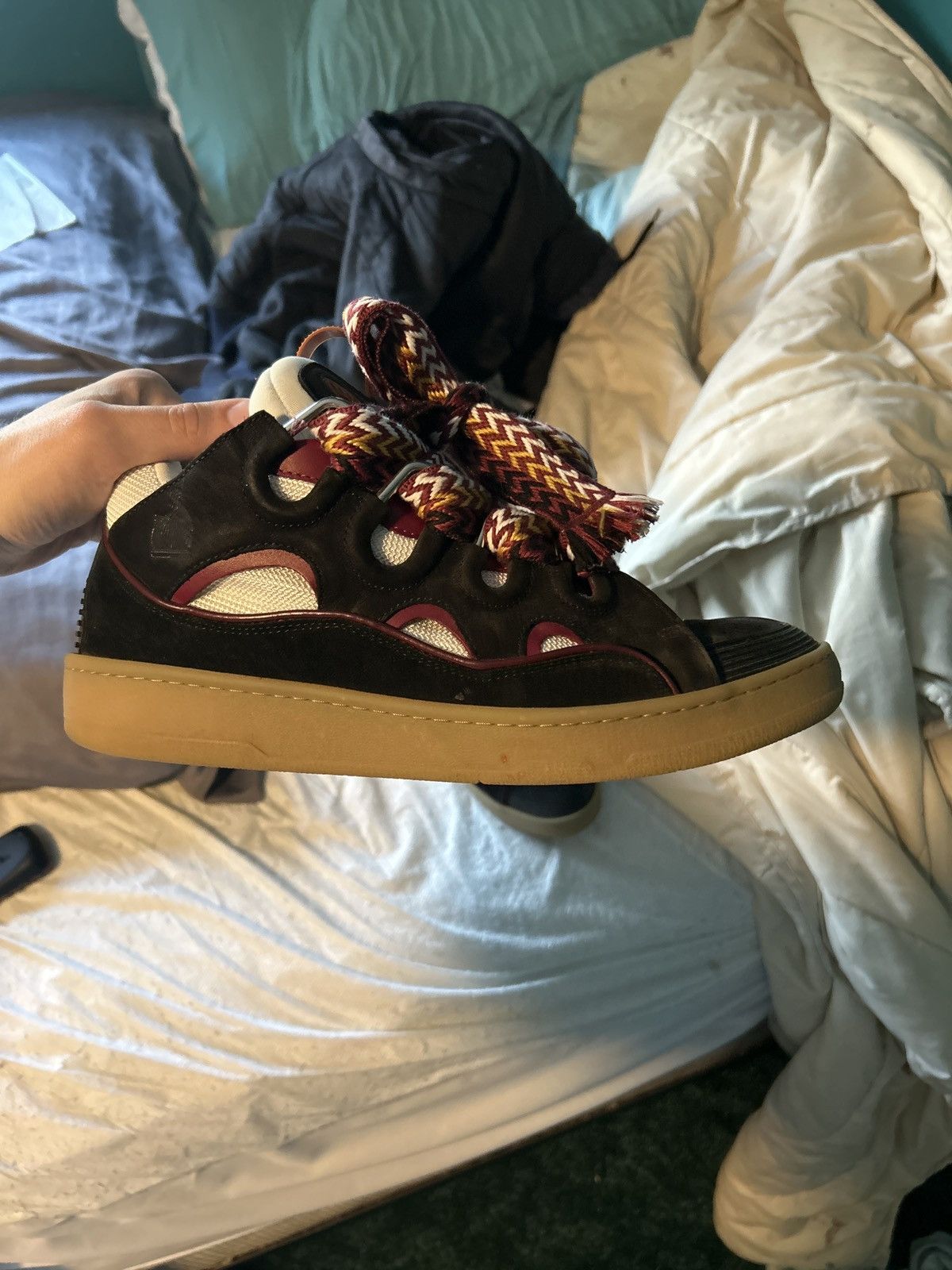 Lanvin Lanvin skate sneakers black/maroon Size US 11 / EU 44 - 3 Thumbnail