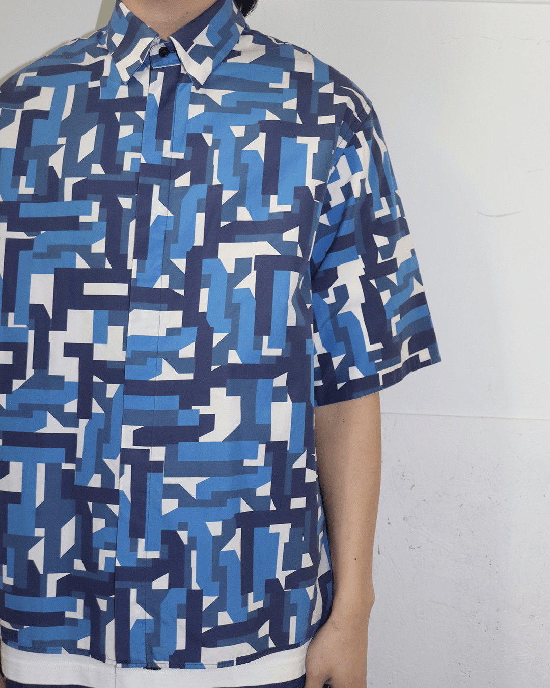 Jil Sander Jil Sander by Jil Sander SS13 Maze Printed Half Sleeve Shirt Size US M / EU 48-50 / 2 - 4 Thumbnail