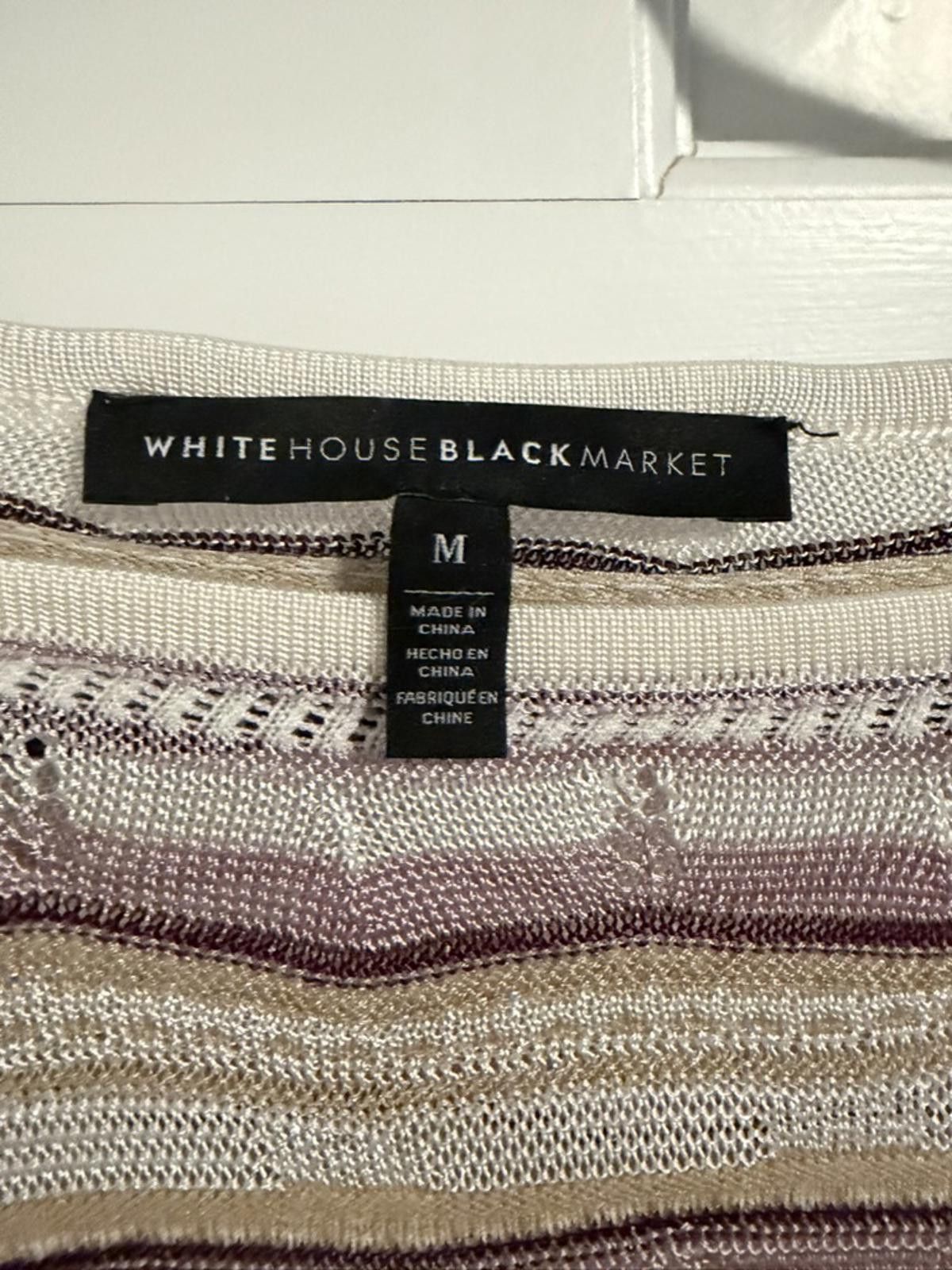 Other White House Black Market Medium Multicolor Chevron Sweater M Size M / US 6-8 / IT 42-44 - 2 Thumbnail