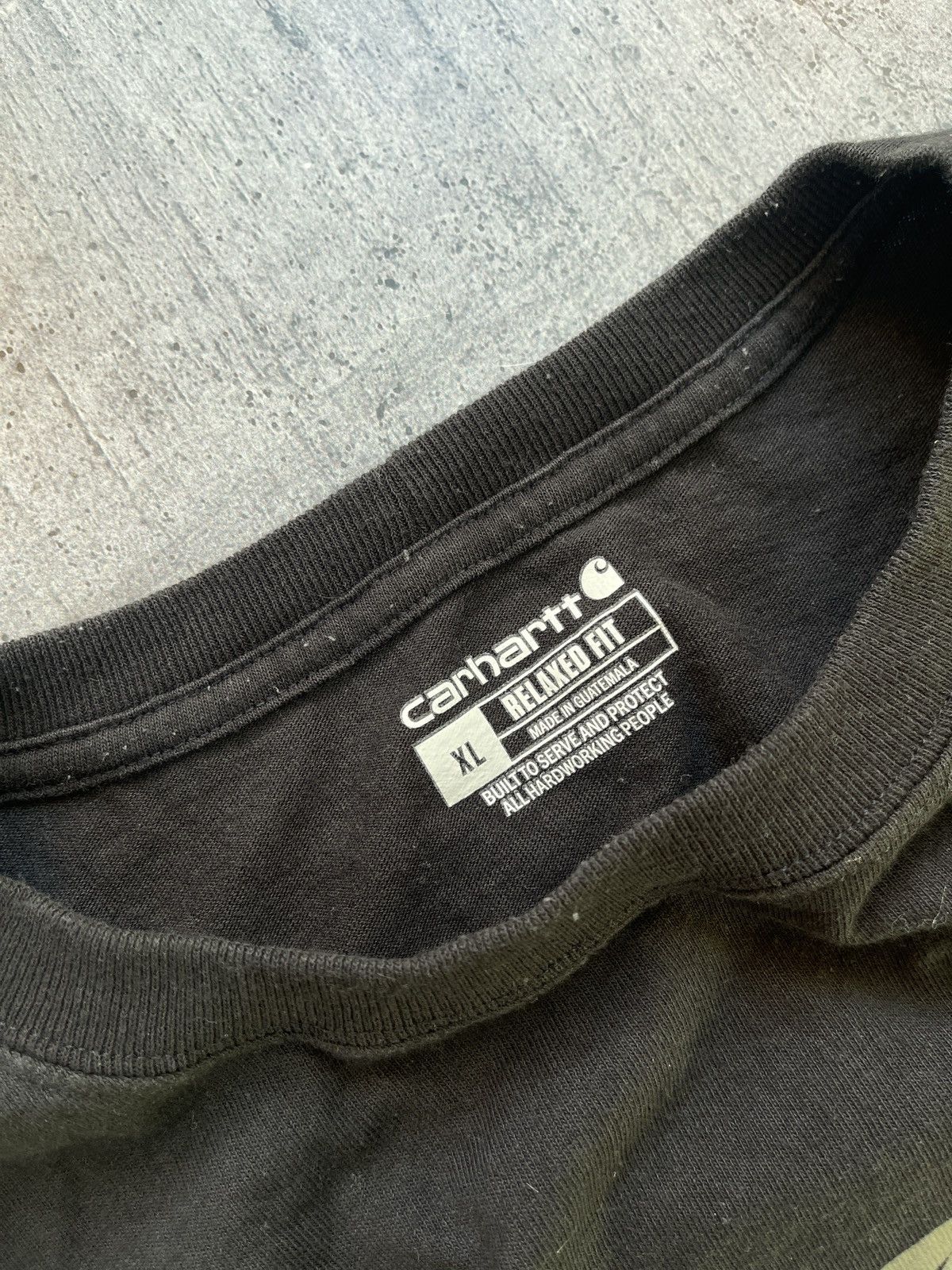 Carhartt × Vintage VTG Destroyed Carhartt T-Shirt in Black Size US XL / EU 56 / 4 - 4 Thumbnail