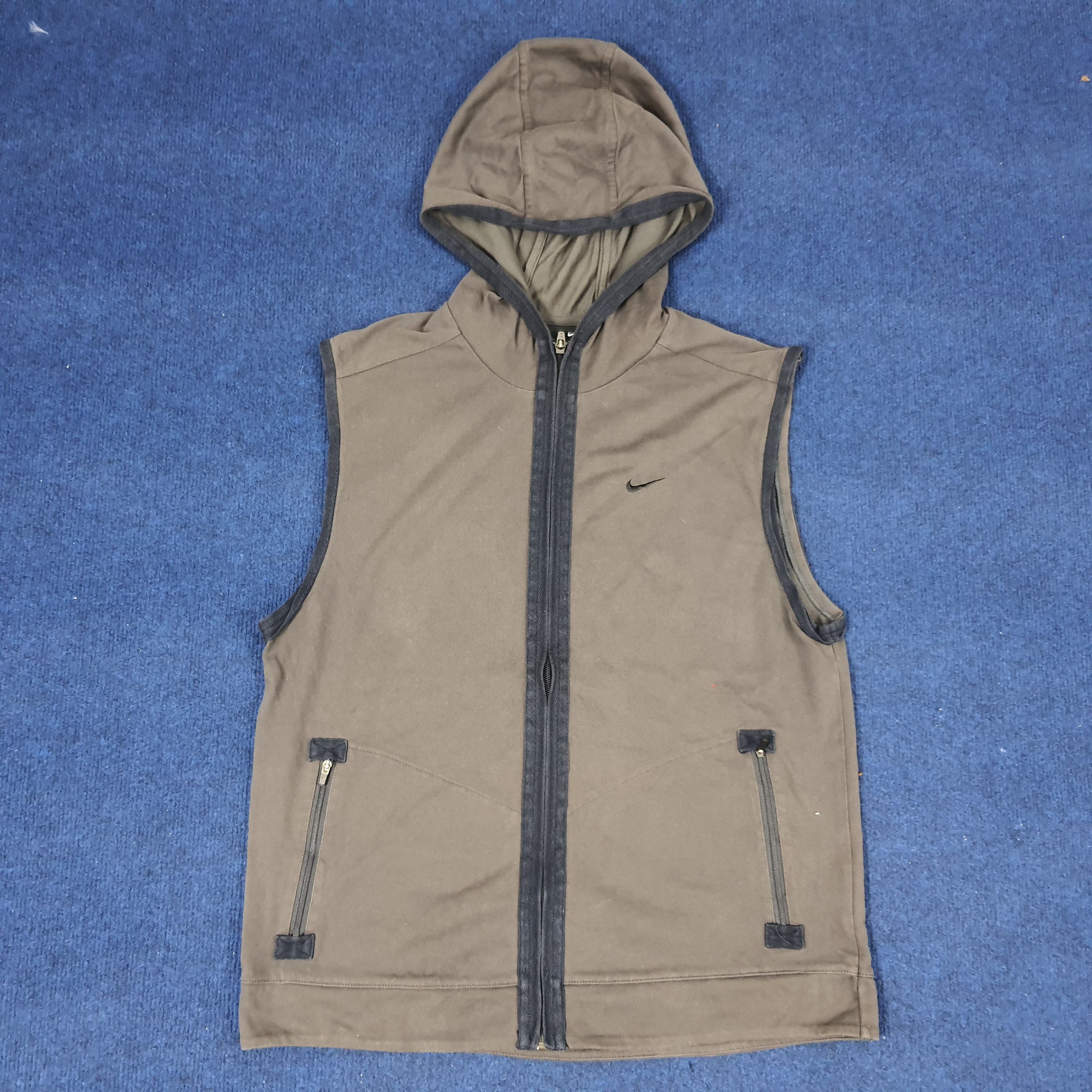 Nike × Vintage Vintage Nike Gym Training Sleeveless Hoodie Zipper Size US M / EU 48-50 / 2 - 1 Thumbnail