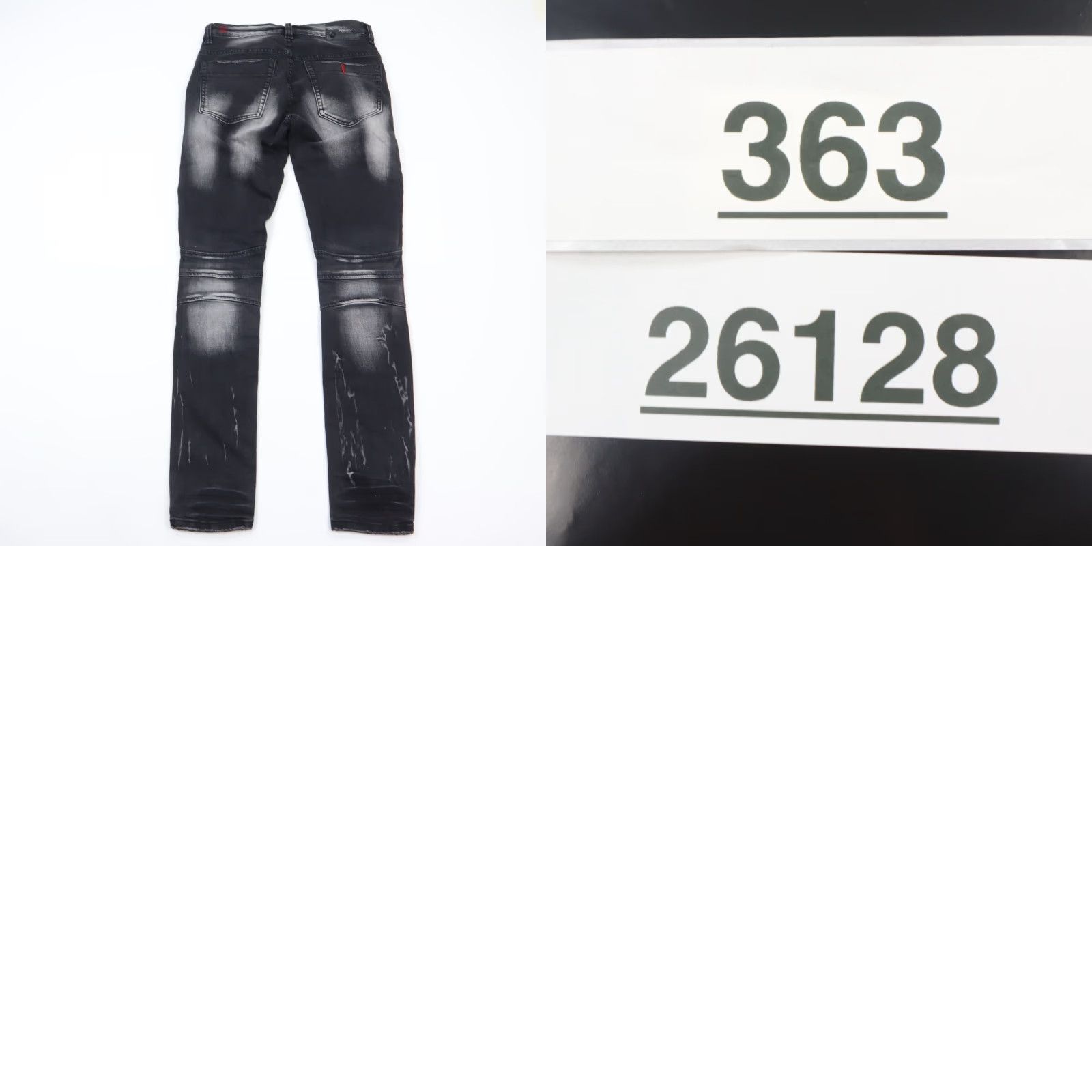 Industrial Indigo Jeans Mens 30x32 Skinny Stretch Black Denim