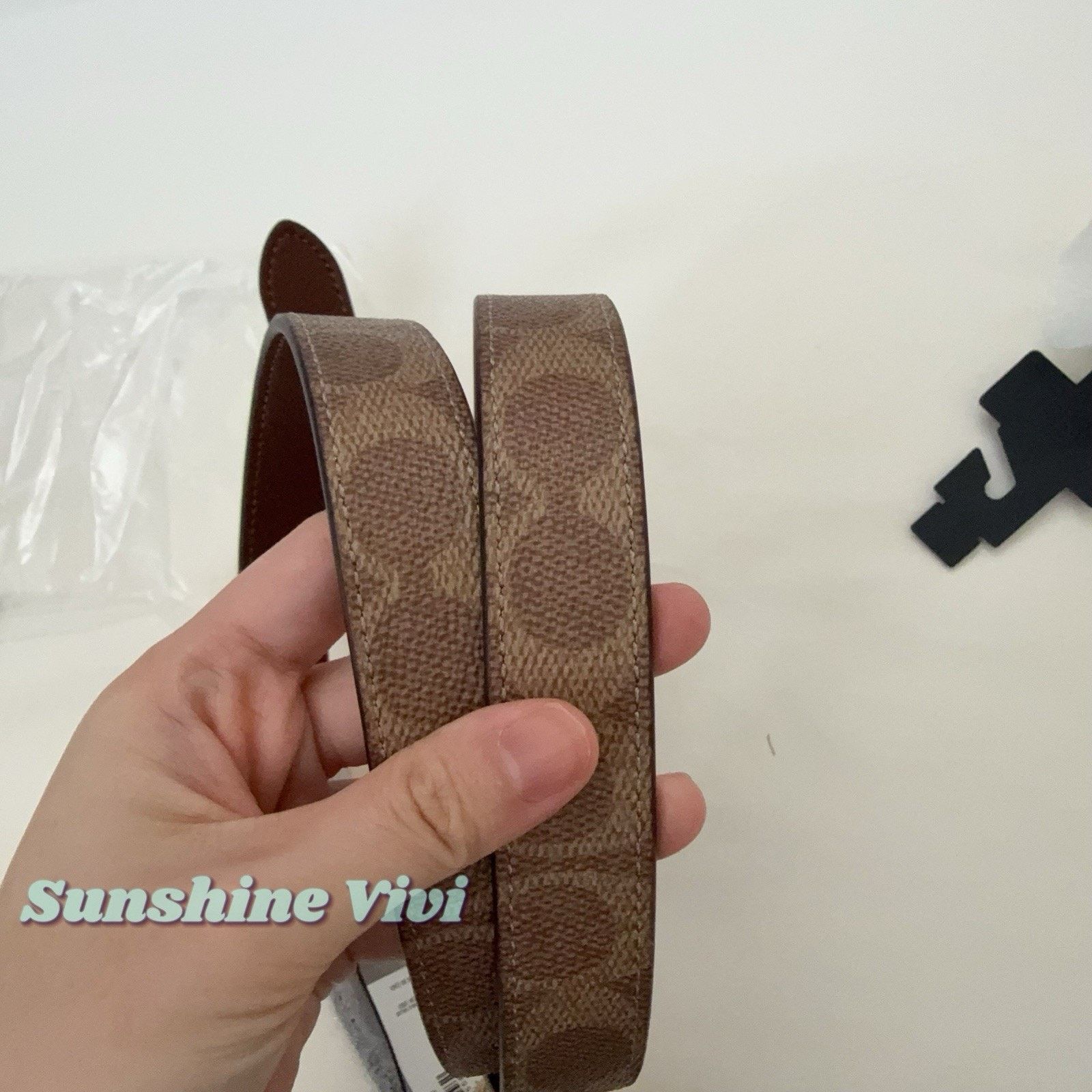 Coach NWT Coach Signature Cut To Size Belt 25 Mm CZ196 Tan Brown Size ONE SIZE - 4 Thumbnail