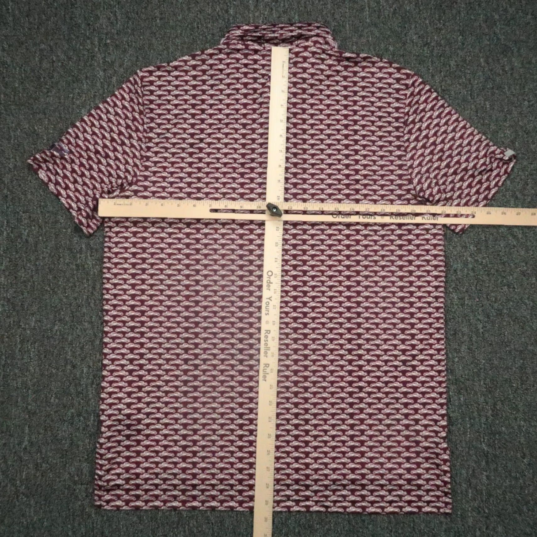RLX Ralph Lauren RLX Ralph Lauren Polo Shirt Men M Red Geometric Short Sleeve Collared Button Performance Golf 90s? Size US M / EU 48-50 / 2 - 6 Thumbnail