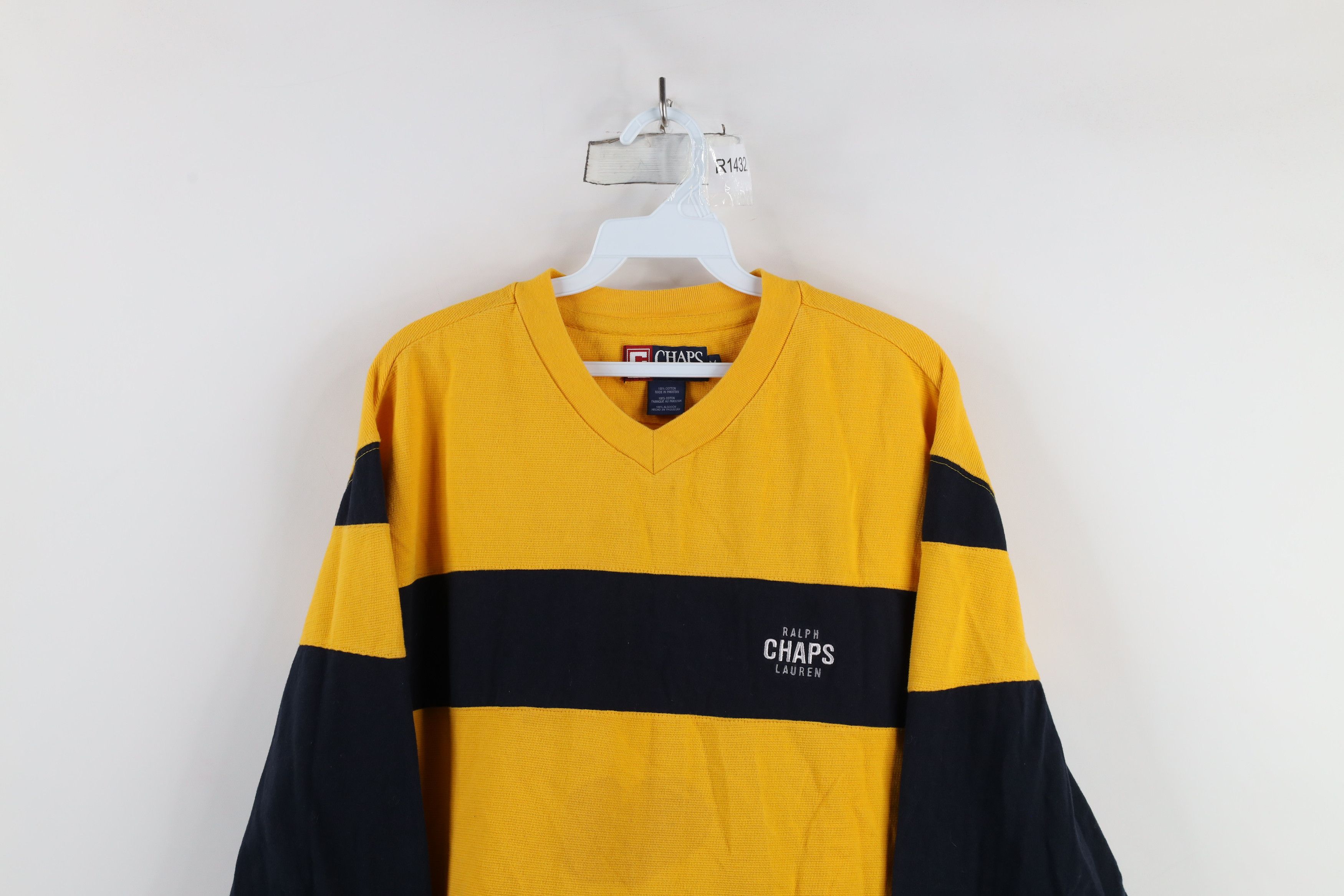 Ralph Lauren × Vintage Vintage 90s Chaps Ralph Lauren Thermal Waffle Knit T-Shirt Size US M / EU 48-50 / 2 - 2 Thumbnail