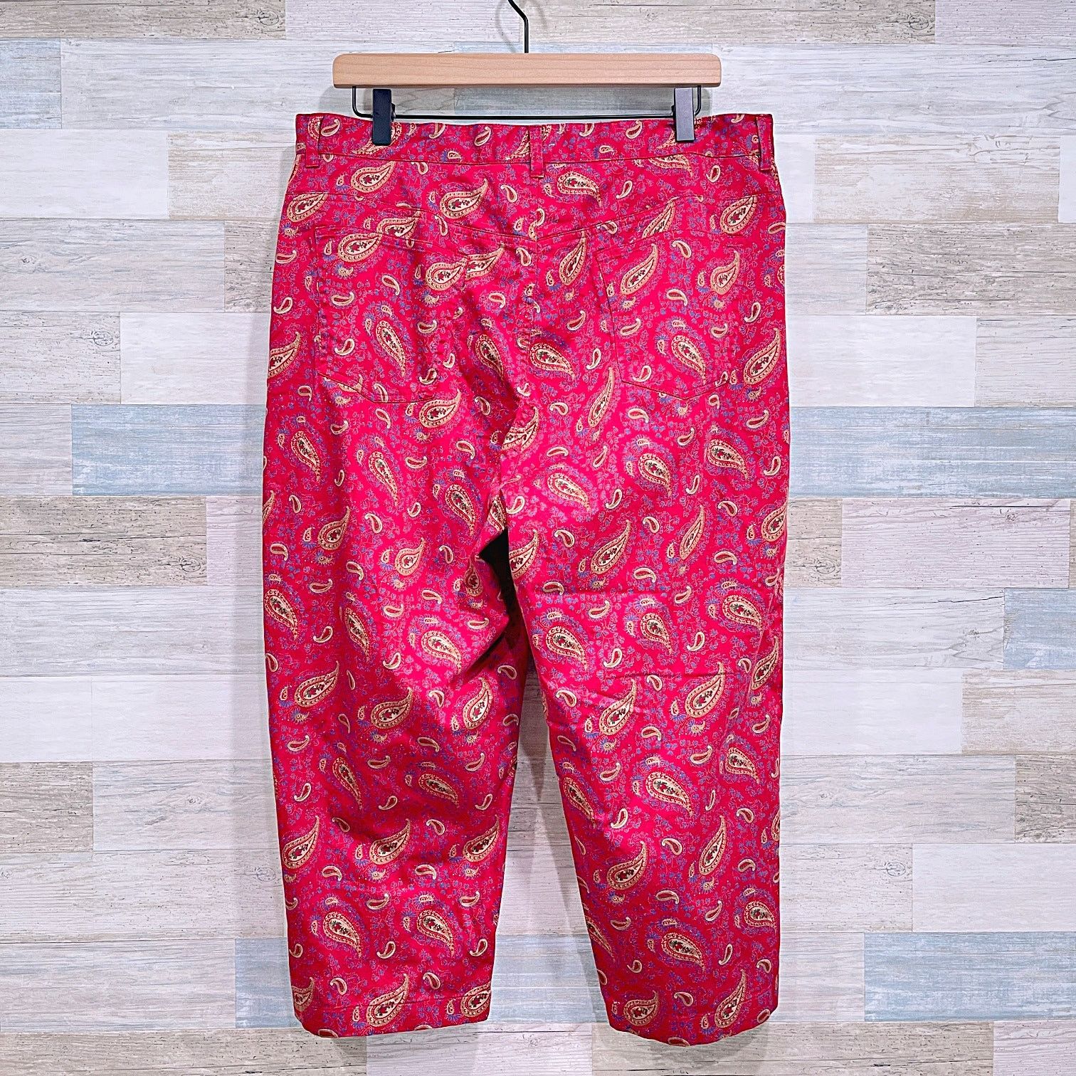 Lauren Ralph Lauren LRL RALPH LAUREN Paisley Crop Pants Red Womens 16W Size 38" / US 16 / IT 52 - 4 Thumbnail