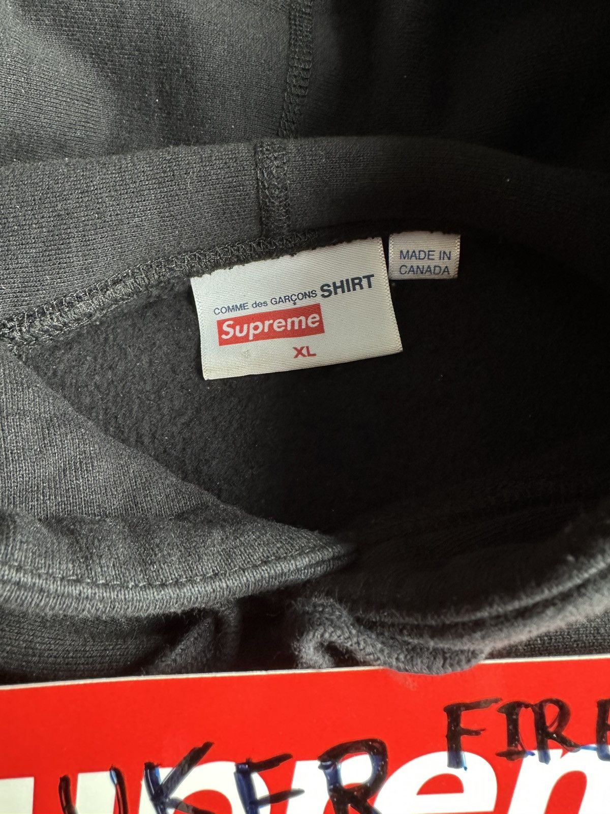 Comme des Garcons SHIRT × Supreme Supreme CDG Box Logo Hoodie Size XL Used 9/10 Size US XL / EU 56 / 4 - 5 Thumbnail