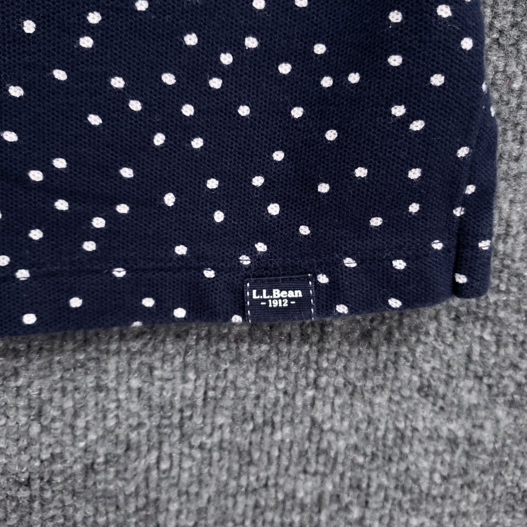 Vintage LL Bean Polo Shirt Womens XL Blue Polka Dot Golf Size XL / US 12-14 / IT 48-50 - 6 Thumbnail