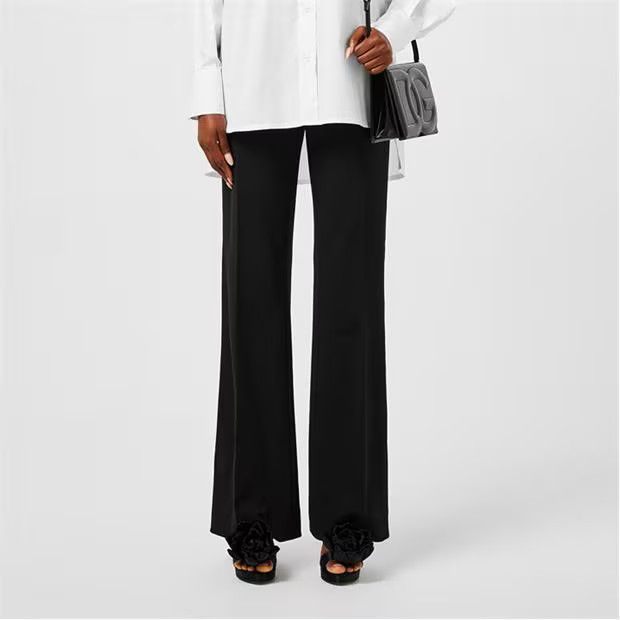 Dolce & Gabbana o1g2r1mq1024 Stretch Jersey Flared Pants in Nero Size 25" / US 0 / IT 36 - 3 Thumbnail