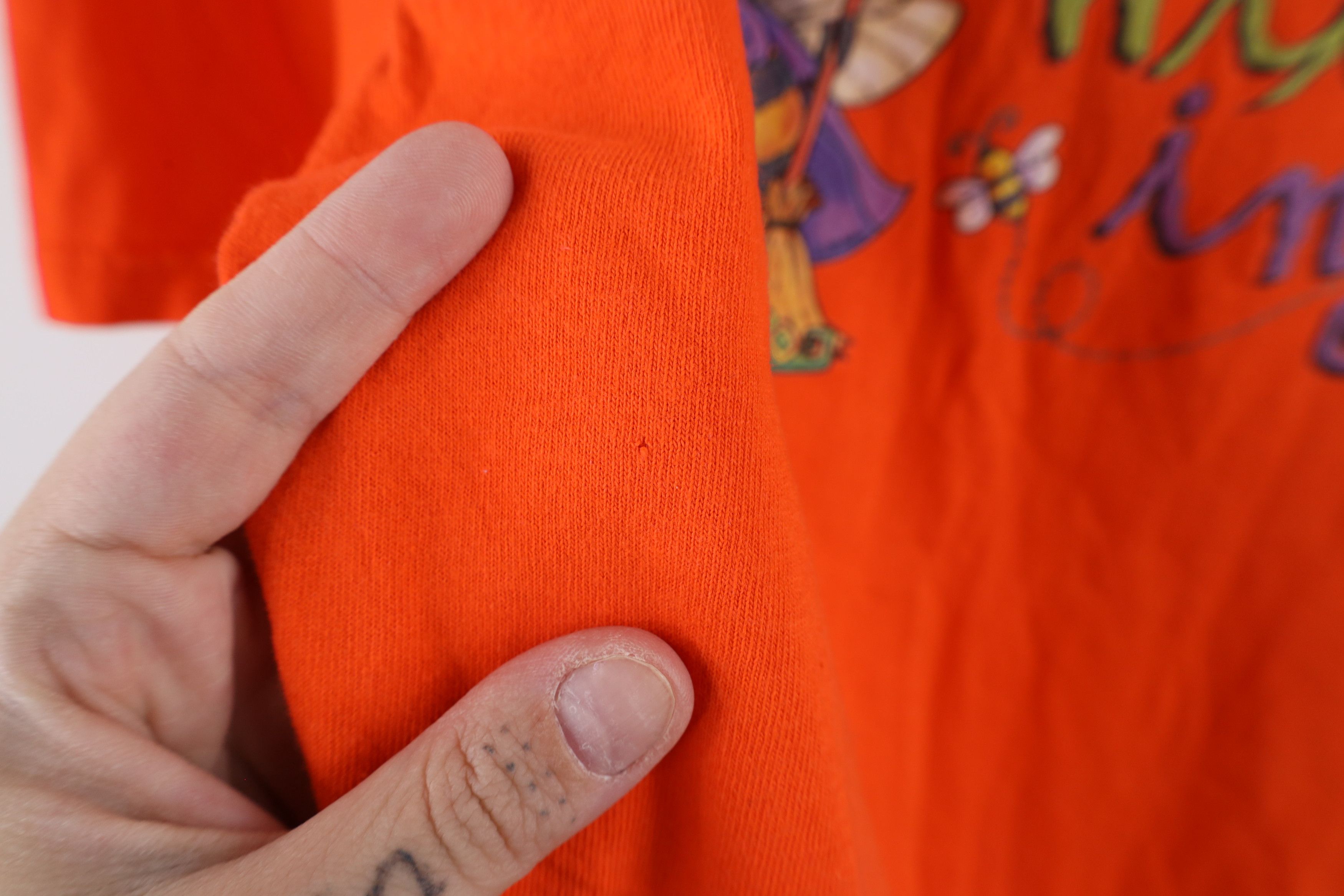 Vintage Vintage 90s Streetwear Halloween Bee Witching T-Shirt Orange Size L / US 10 / IT 46 - 6 Thumbnail