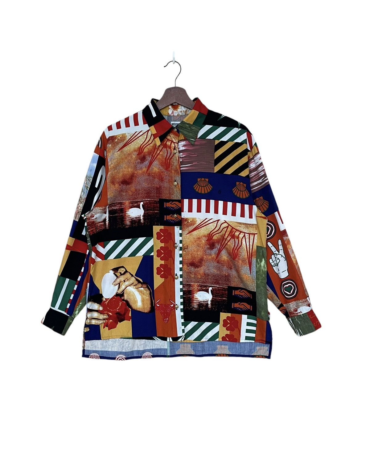 Moschino × Vintage Vintage Brand Moshino Full Print Shirt 1990s Size US M / EU 48-50 / 2 - 1 Thumbnail