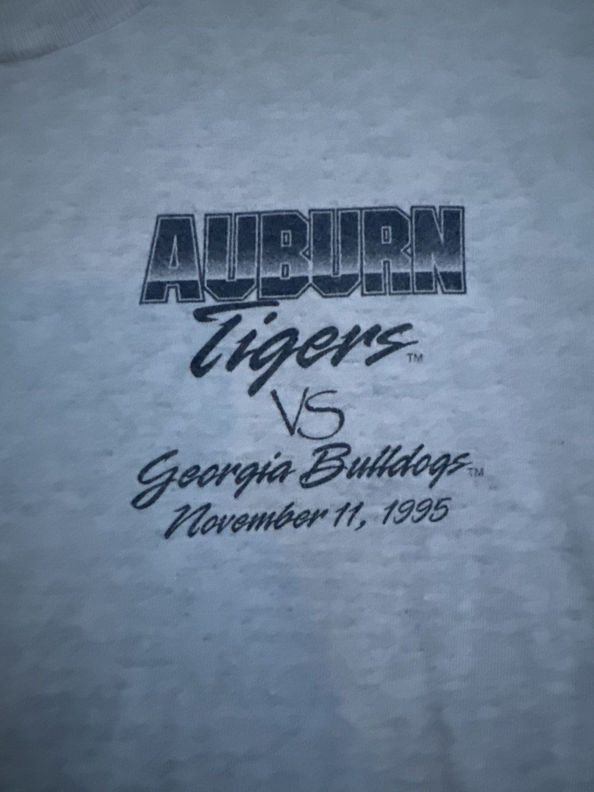 Fruit Of The Loom × NCAA × Vintage Auburn vs Georgia 1995 Matchup L/S T-Shirt Size US L / EU 52-54 / 3 - 5 Thumbnail