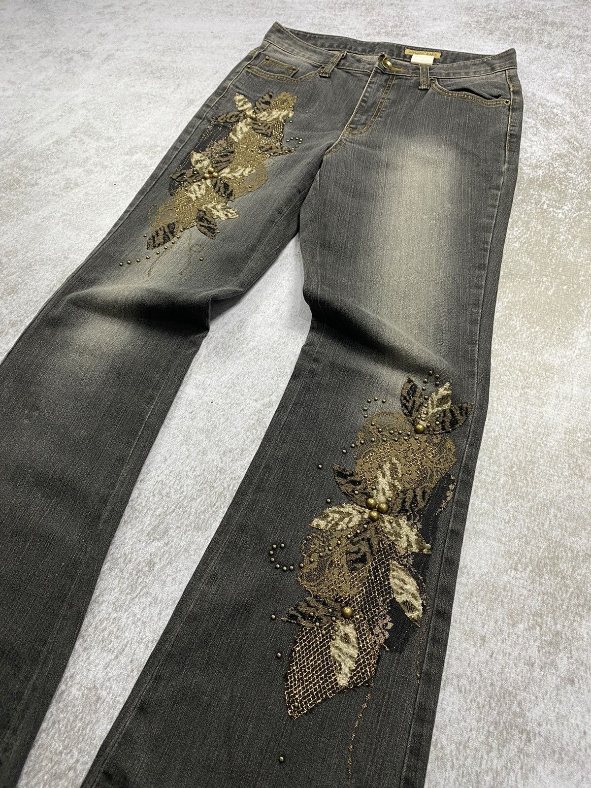 Hysteric Glamour × Japanese Brand × KMRii 2000s realnut superflare studed jeans Size US 28 / EU 44 - 3 Thumbnail