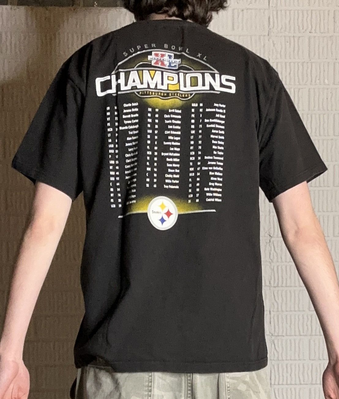 Vintage Y2K 2000s Pittsburgh Steelers Super Bowl XL T Shirt Size US L / EU 52-54 / 3 - 2 Thumbnail