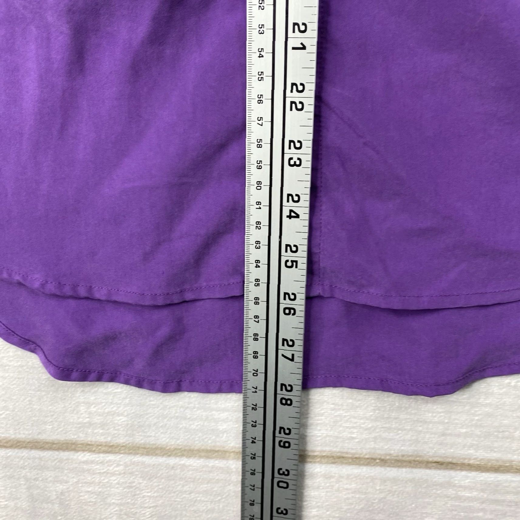 Vintage Chico's Womens Blouse Shirt S Purple Roll Tab Sleeve Button Up Modal Flowy Soft Vintage: No Size S / US 4 / IT 40 - 7 Thumbnail