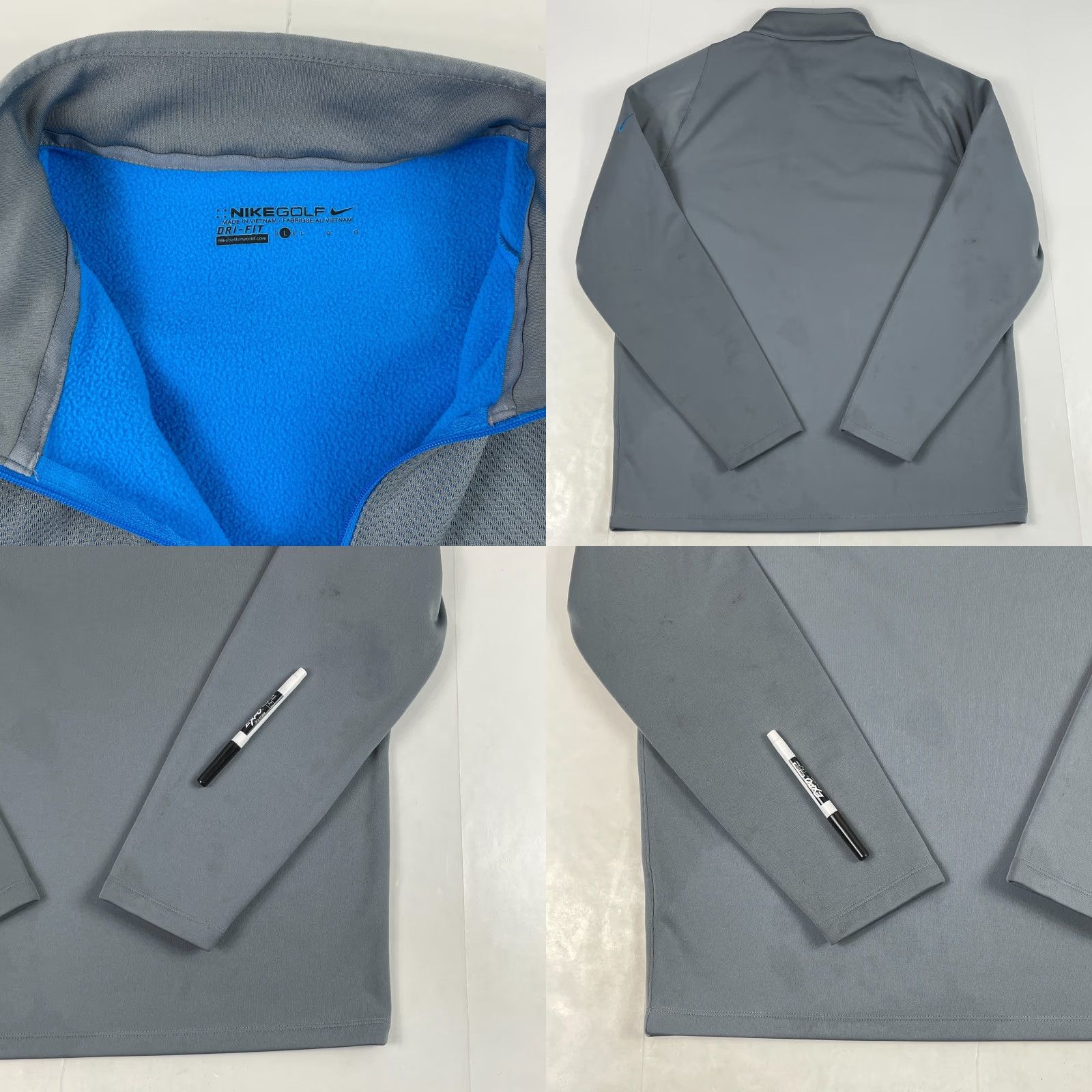Nike Nike Shirt Mens Large Gray Golf Dri-Fit Fleece 1/4 Zip Pullover Golfing Dri-Fit Nike Golf Pullover Mens Large Gray Thick Fleece 1/4 Zip Size US L / EU 52-54 / 3 - 8 Thumbnail