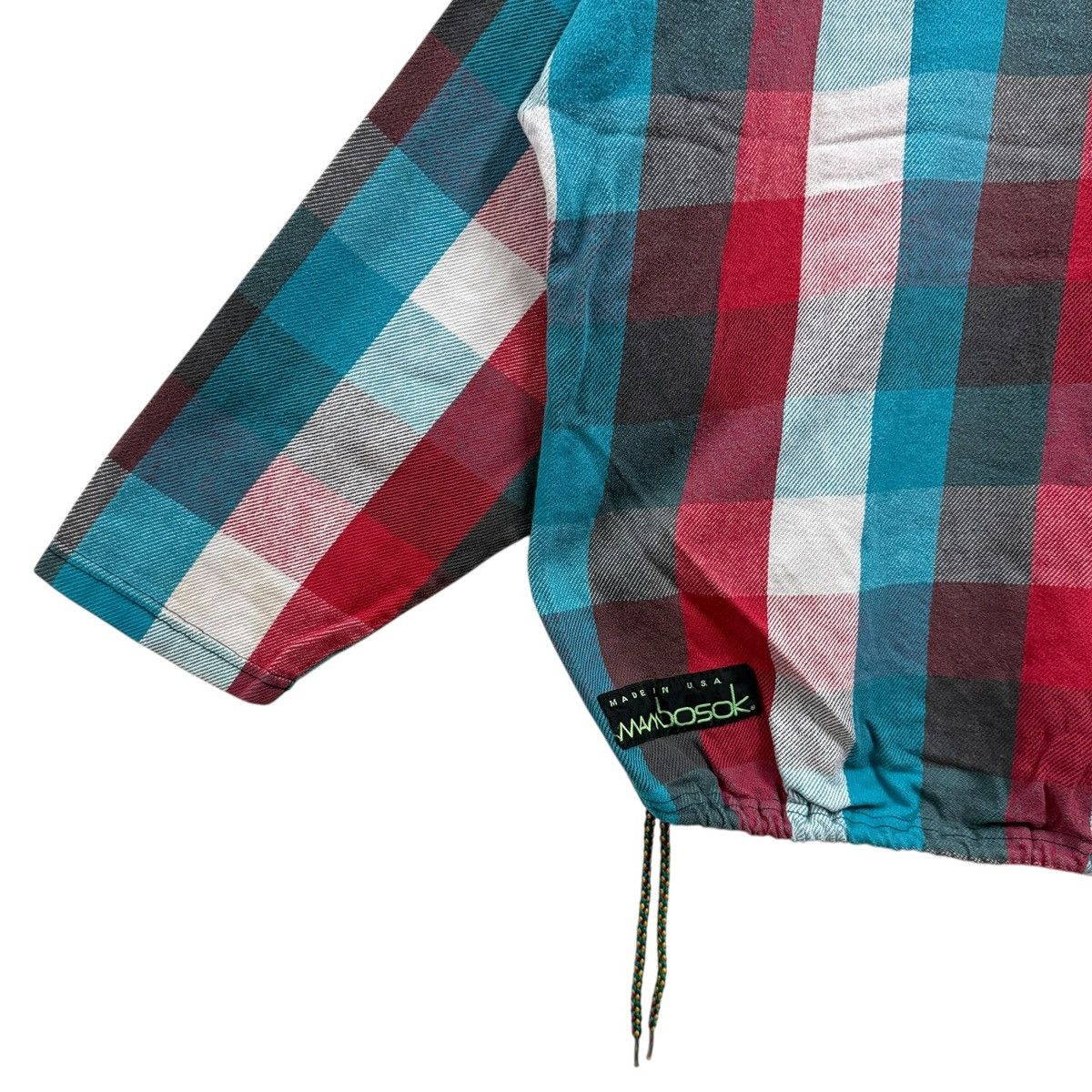 Mambo Vintage 90s Mambosok Plaid Half Zipper Jacket Boxy Size US XL / EU 56 / 4 - 5 Thumbnail