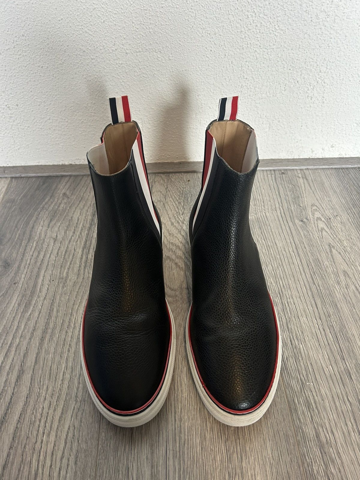 Thom Browne Thom Browne Black Leather Chelsea Boots - Size EU 42 Size US 9 / EU 42 - 12 Thumbnail