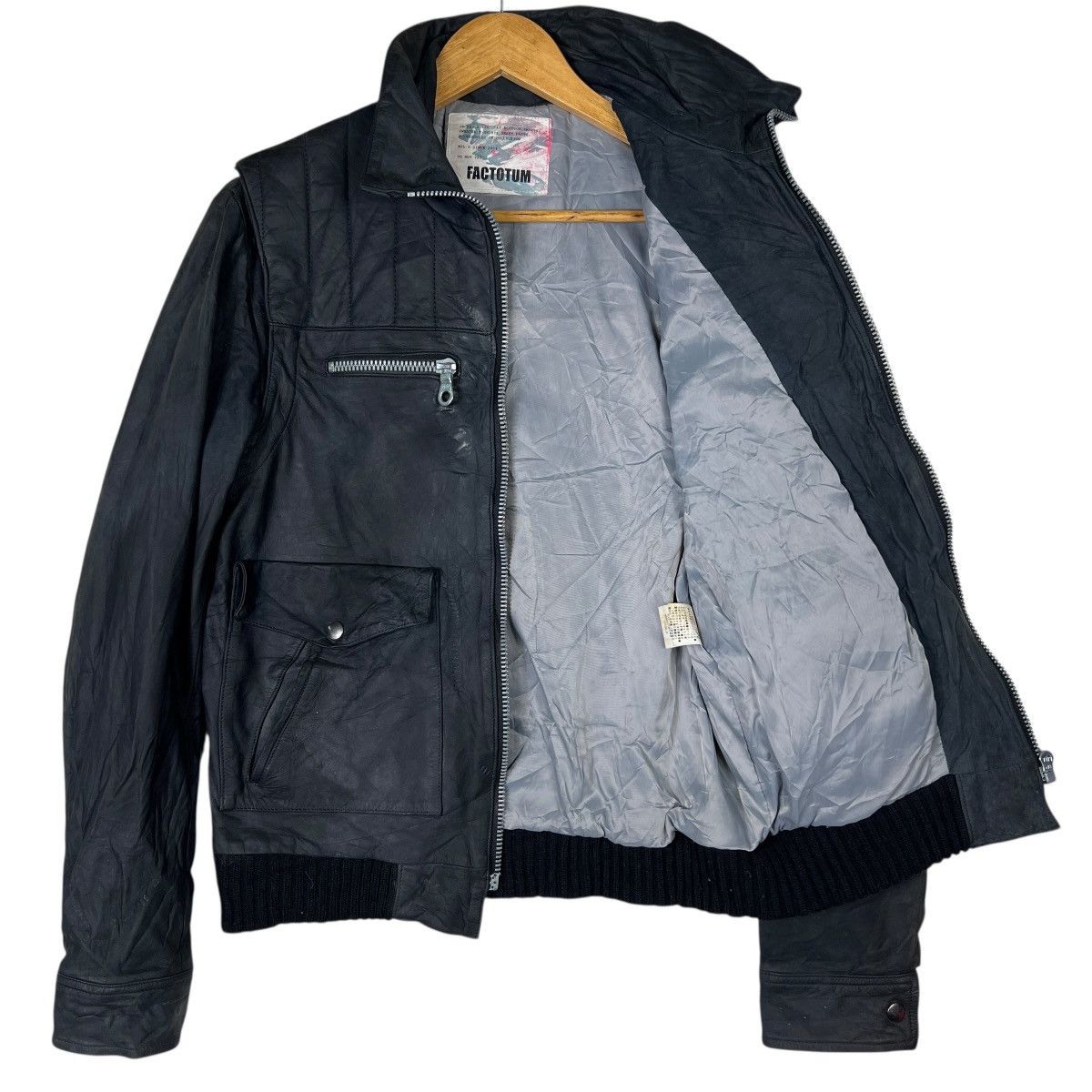 FACTOTUM FACTOTUM COWHIDE LEATHER MOTO RIDER JACKET MADE IN JAPAN Size US M / EU 48-50 / 2 - 7 Thumbnail