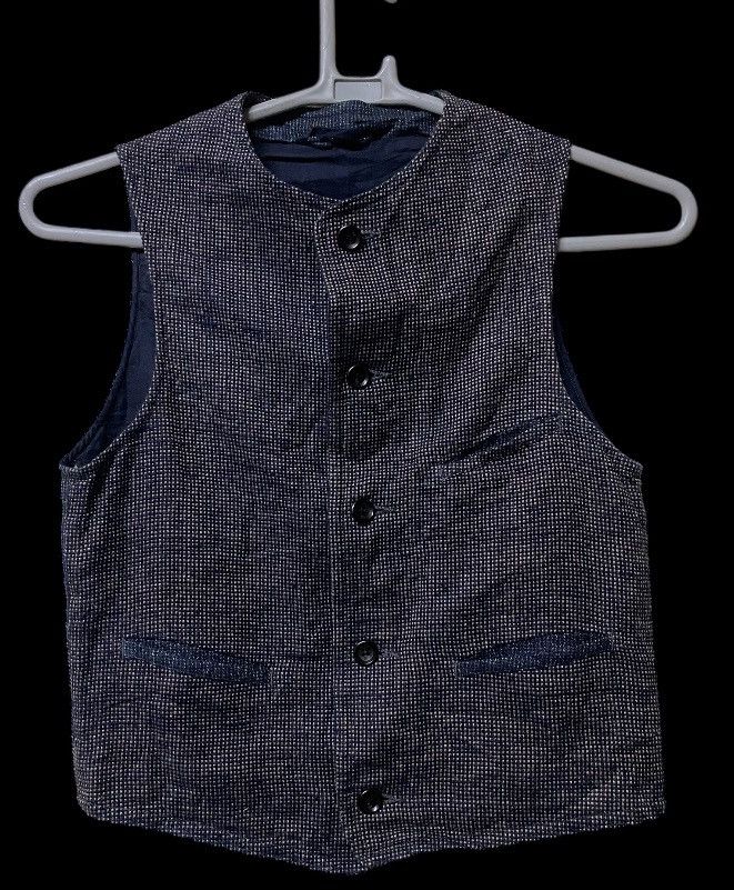 45rpm 45 RPM Indigo Blue Japan Vest jacket workwear Size US S / EU 44-46 / 1 - 2 Thumbnail