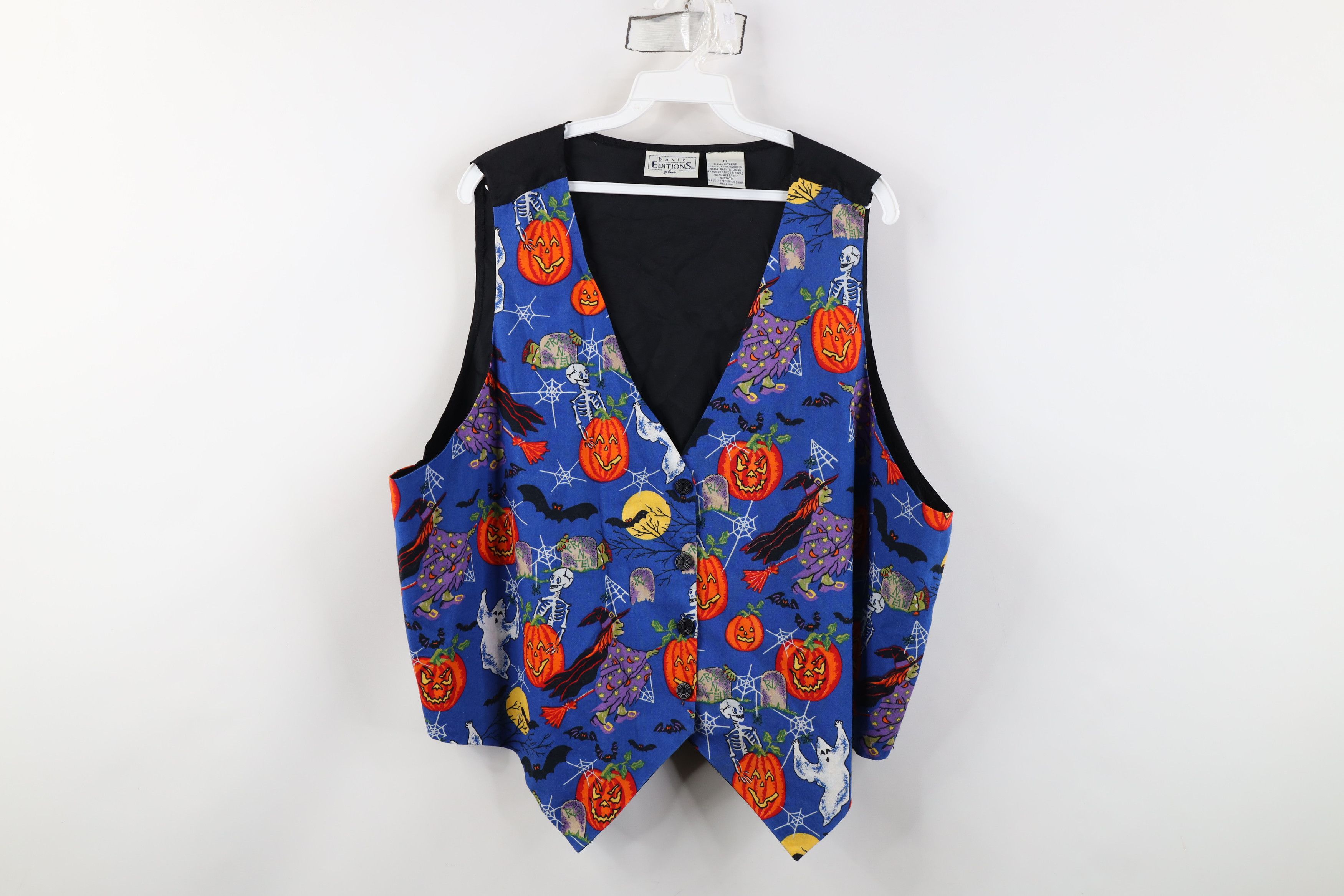 Vintage Vintage 90s Streetwear Witch Bat Pumpkin Ghost Vest Jacket Size XL / US 12-14 / IT 48-50 - 1 Thumbnail