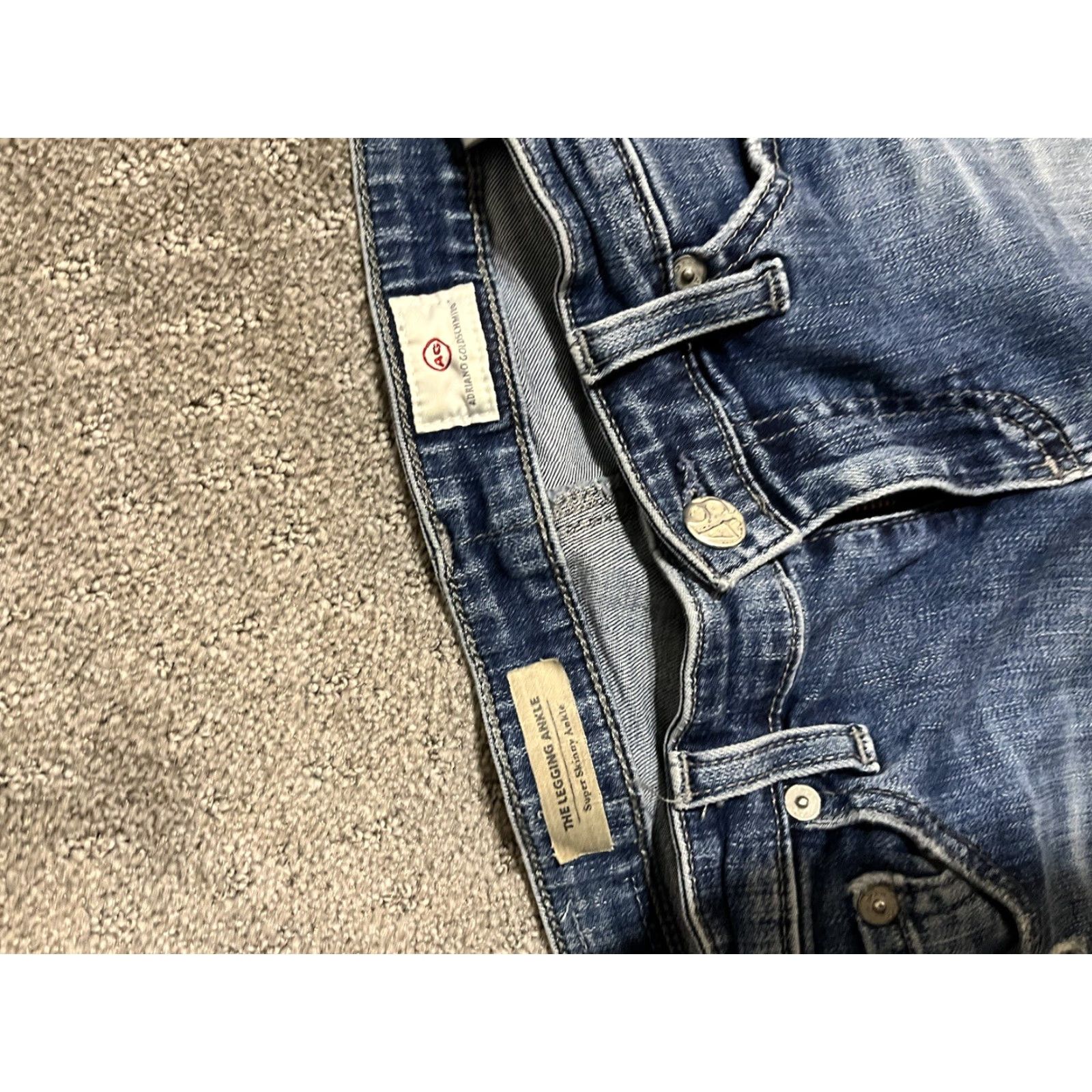 Vintage Adriano Goldschmied Jeans Womens 27R Blue The Legging Super Skinny Ankle Pants S Size 27" / US 4 / IT 40 - 5 Thumbnail