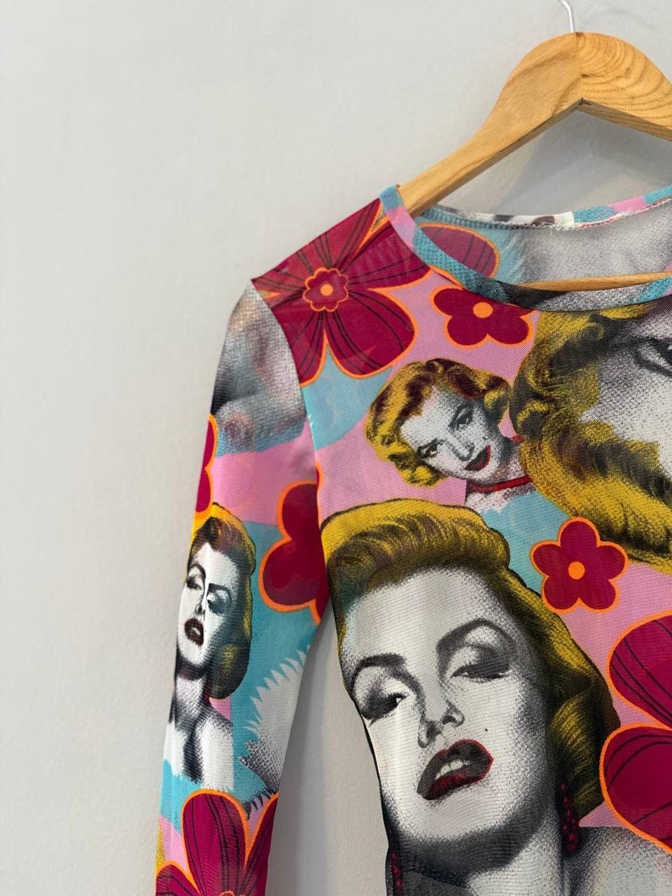 Japanese Brand VINTAGE FLAWLESS MARILYN MONROE MESH TOP Size M / US 6-8 / IT 42-44 - 3 Thumbnail