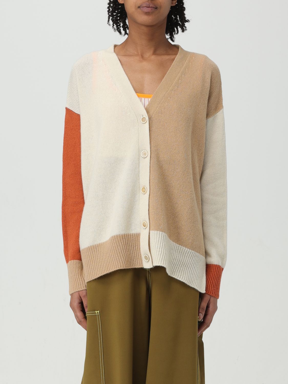 image of Marni Cardigan Woman Beige, Women's (Size Small)