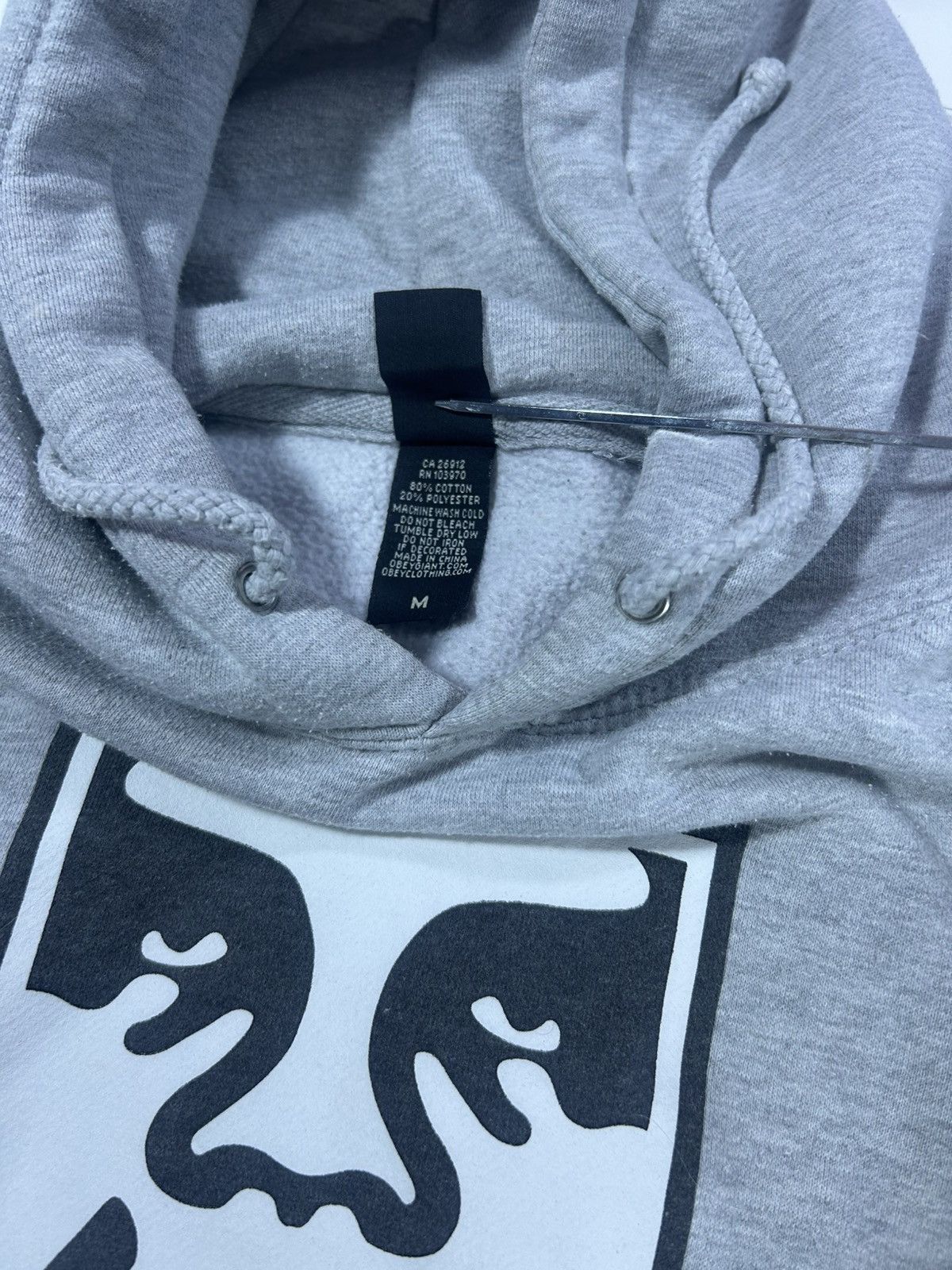 Obey Medium mens Obey OG face grey hoodie sweatshirt Size US M / EU 48-50 / 2 - 4 Thumbnail