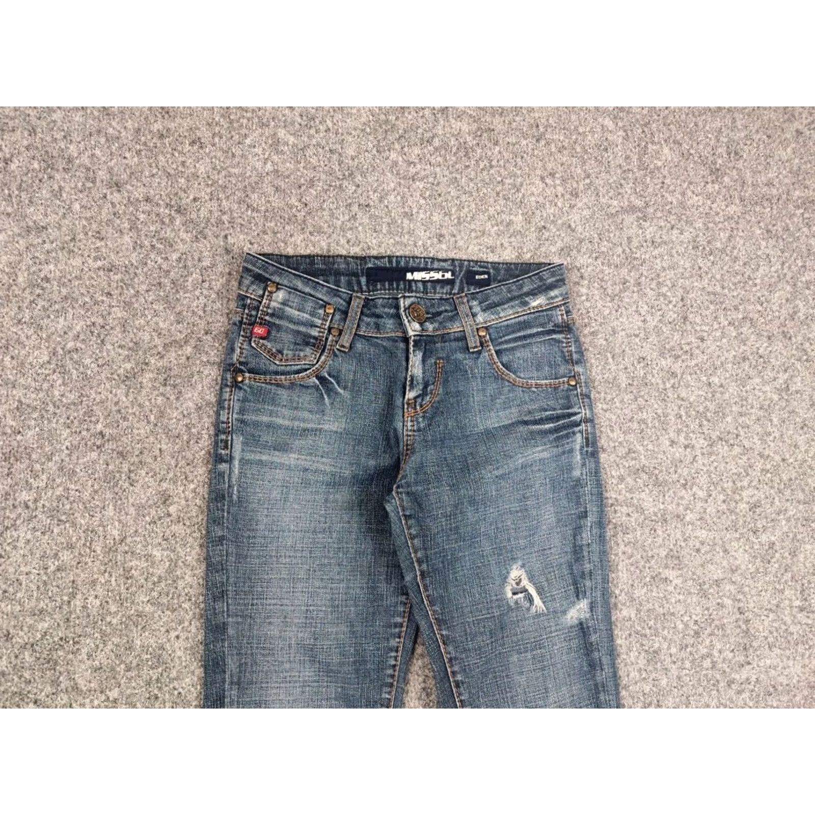 Miss Sixty VINTAGE Miss Sixty Eden Denim Jeans Logo 90s Blue Straight Womens XS? Size 42" / US 20 - 5 Thumbnail