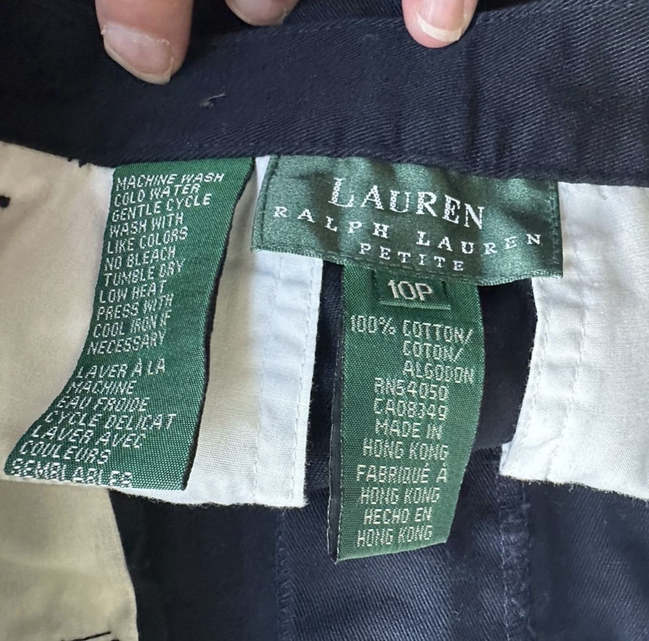 Lauren Ralph Lauren Vintage Ralph Lauren Petite Navy Women’s Trouser Size 10P Size 32" / US 10 / IT 46 - 3 Thumbnail