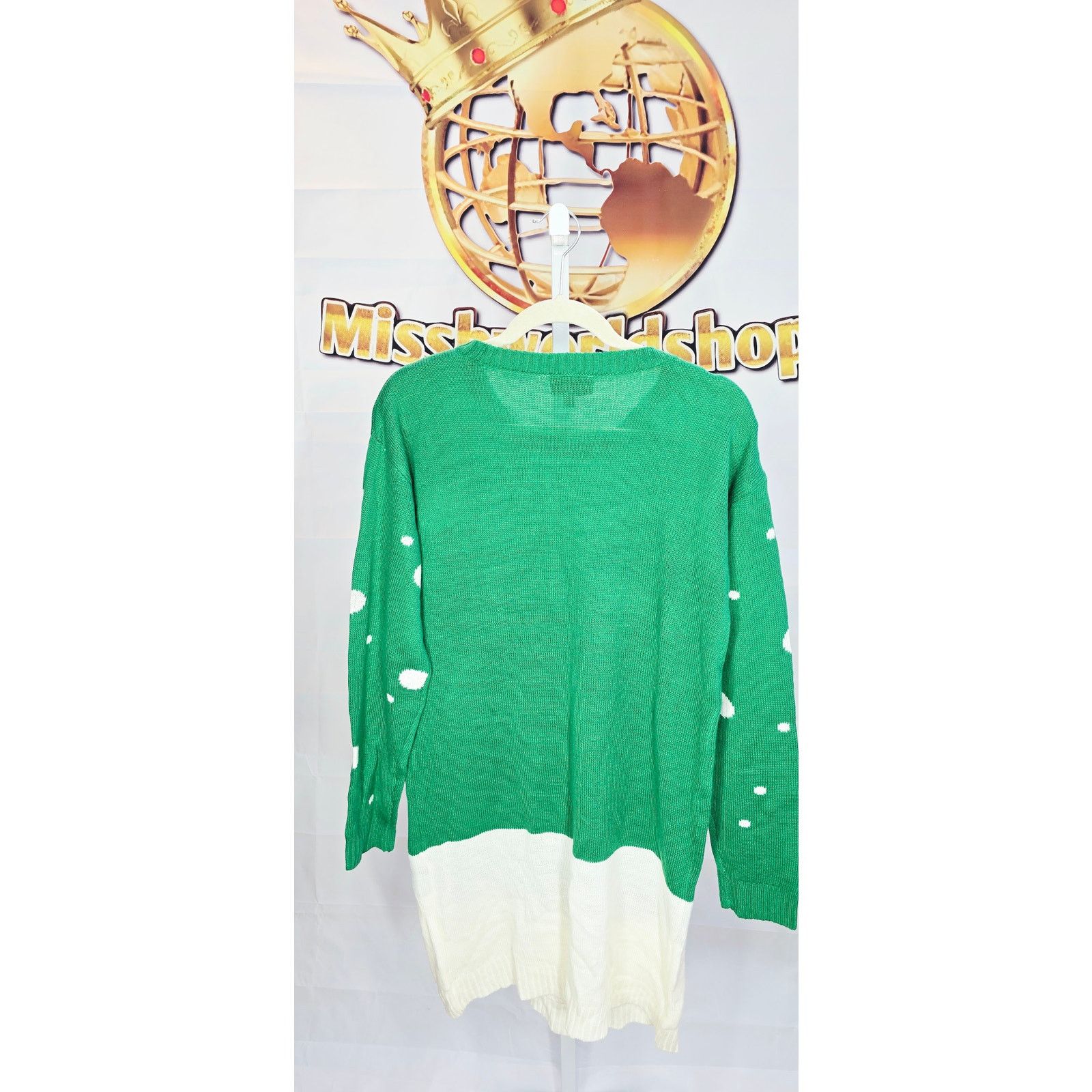 Other Allison B. Green Reindeer Christmas Ugly Sweater Dress L Size L / US 10 / IT 46 - 4 Thumbnail