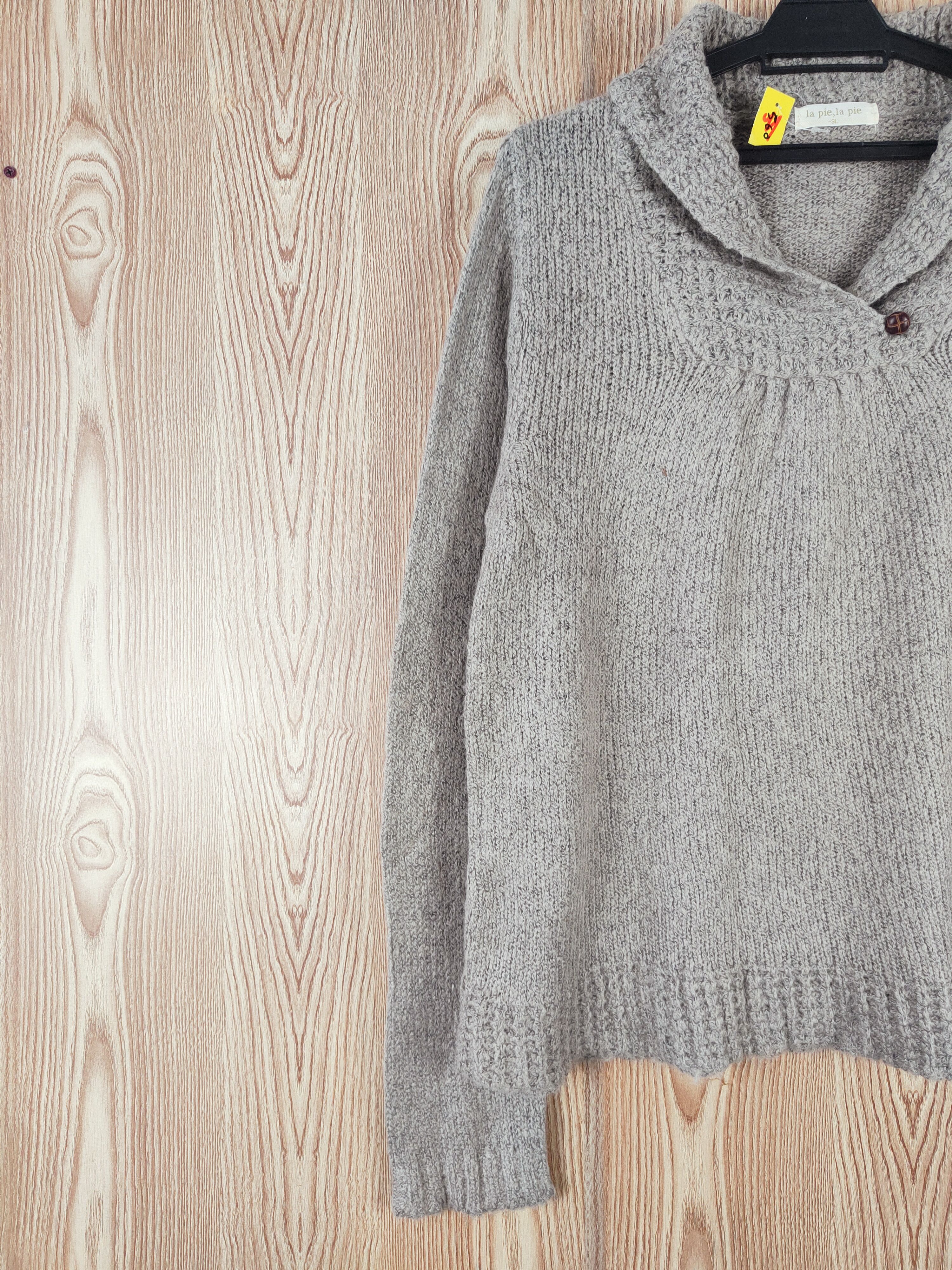 Japanese Brand La pie,La pie Brown Knitwear Sweatshirts #W296 Size L / US 10 / IT 46 - 3 Thumbnail