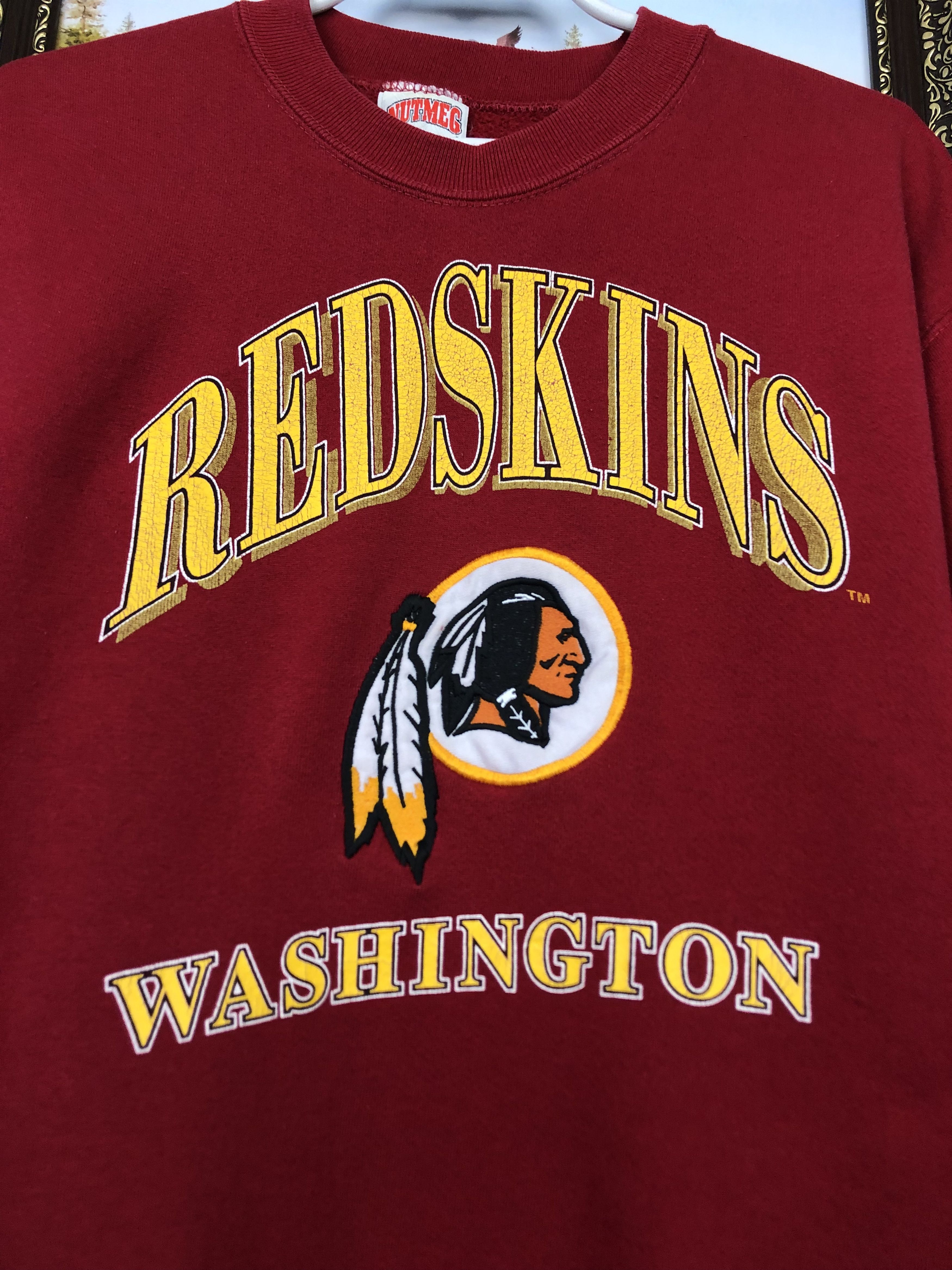 Vintage Vintage 90's NFL Washington Redskins Nutmeg Sweatshirt Mens Size US L / EU 52-54 / 3 - 3 Thumbnail