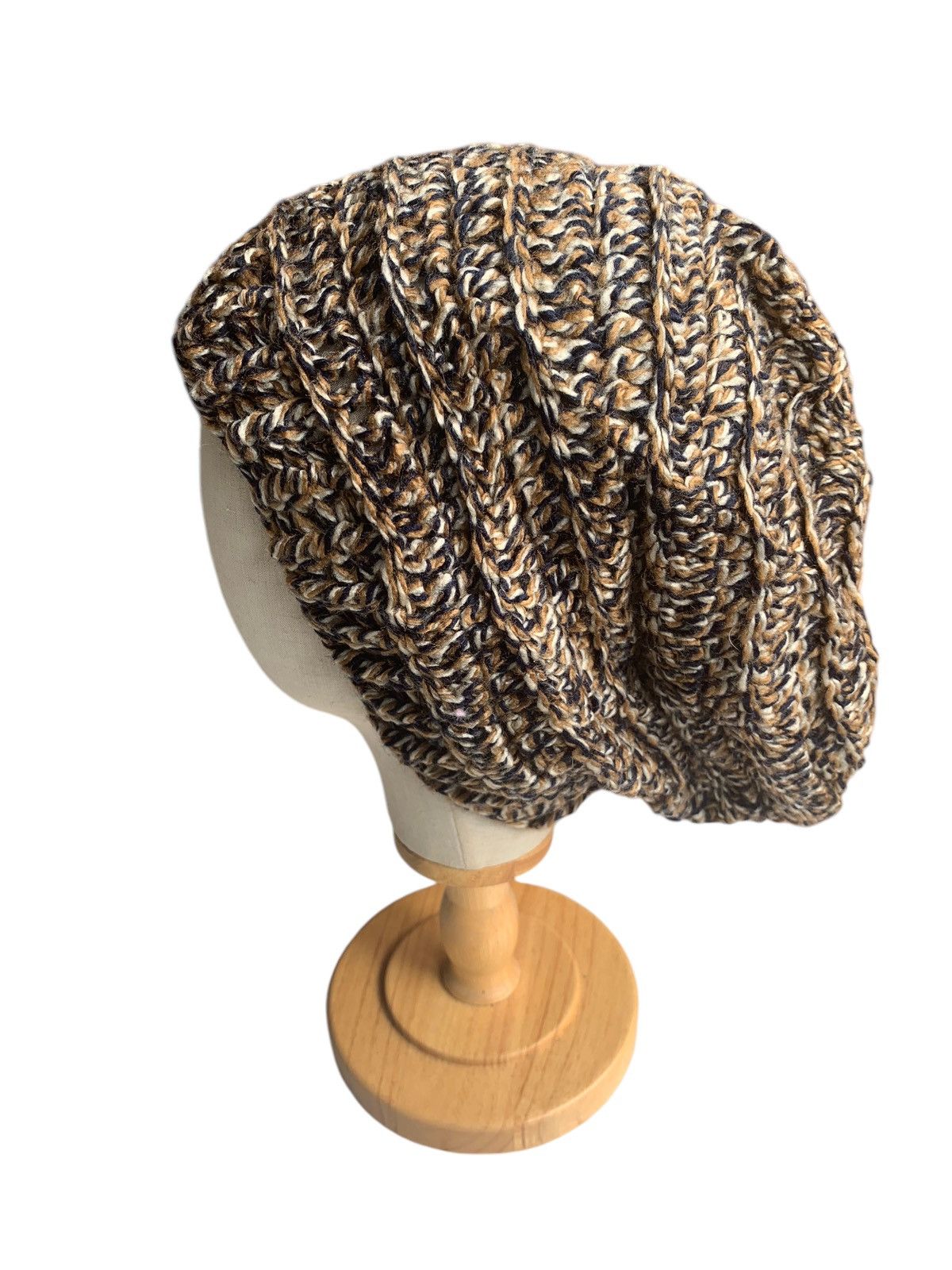 Japanese Brand × Kapital × Vintage Knitted Crochet Winter Sessions Big Beanie Hats Size ONE SIZE - 3 Thumbnail