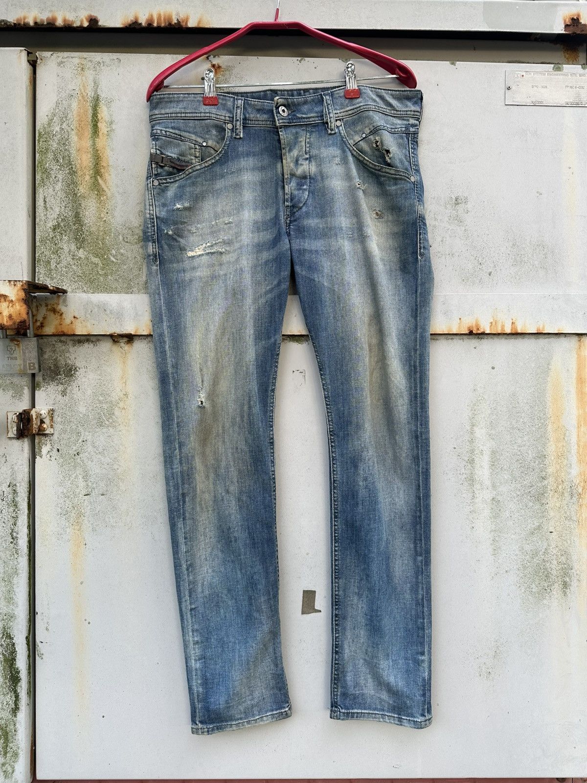 Diesel 👹Vintage THRASHED Diesel Skinny Jeans Size US 30 / EU 46 - 1 Thumbnail