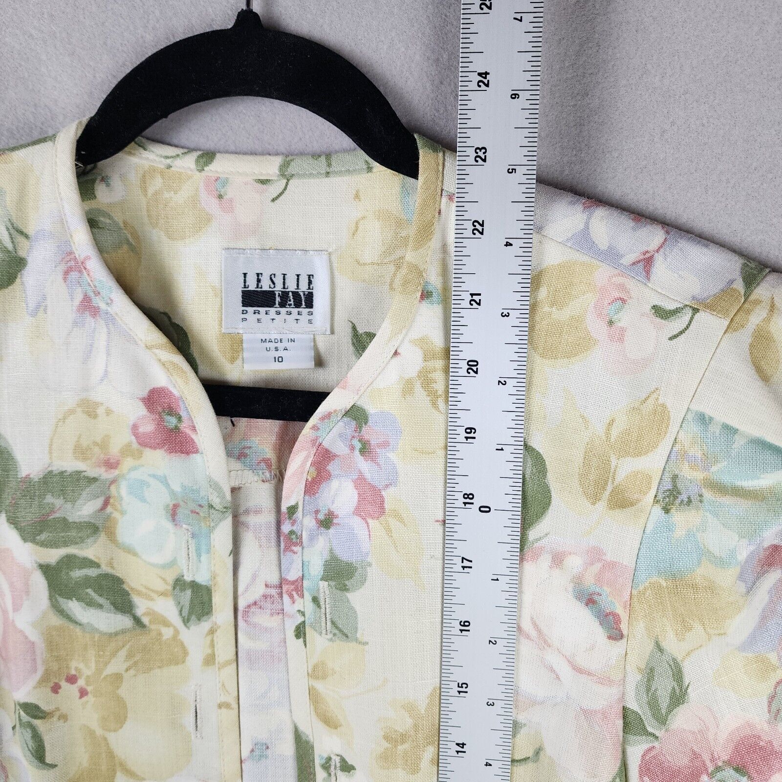 Vintage Leslie Fay Floral Print Short Sleeve Jacket Size P10 Size L / US 10 / IT 46 - 3 Thumbnail