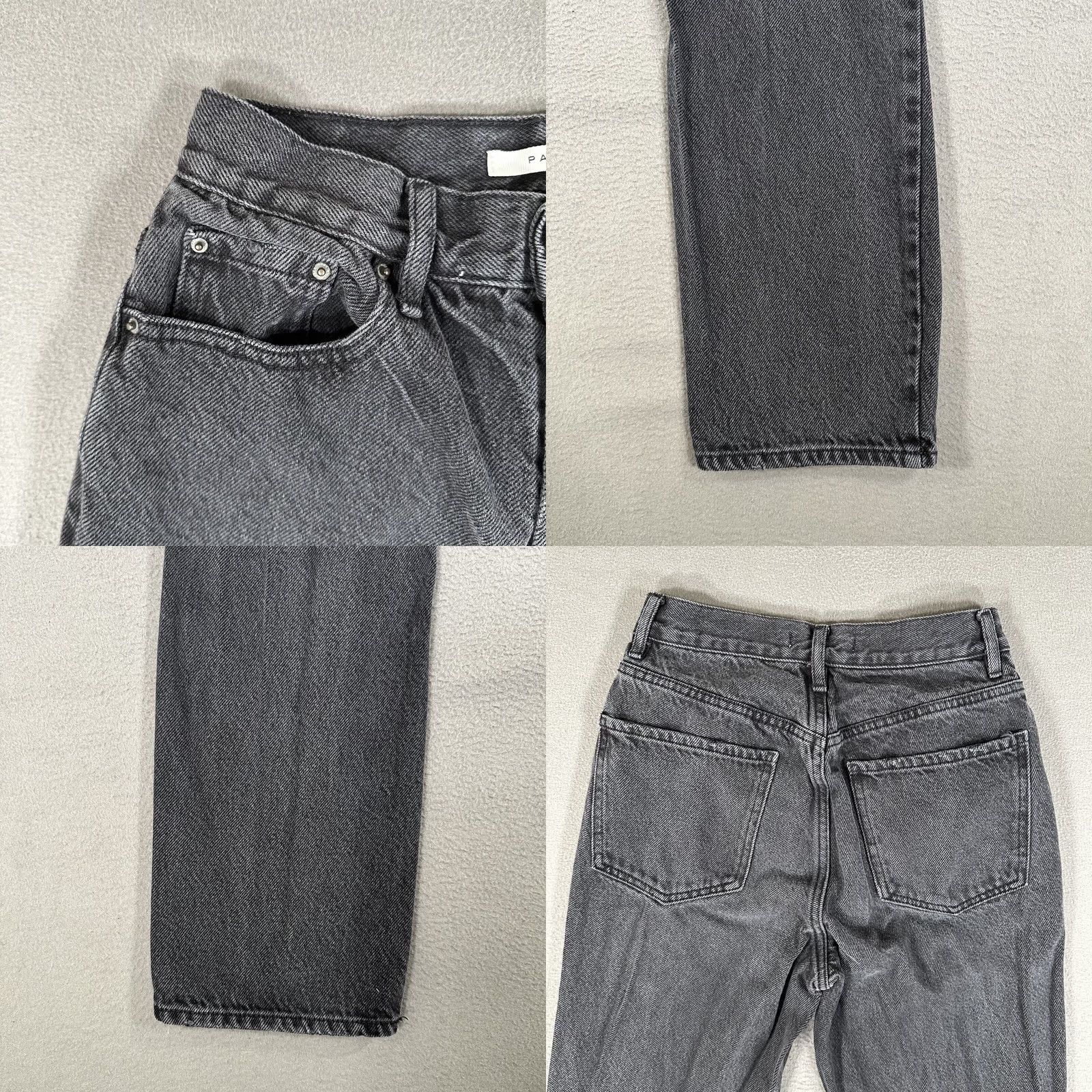 Pacsun Pacsun Jeans Womens 25 Gray Dad jean Baggy Straight Leg Distressed Button Fly Size 42" / US 20 - 10 Thumbnail