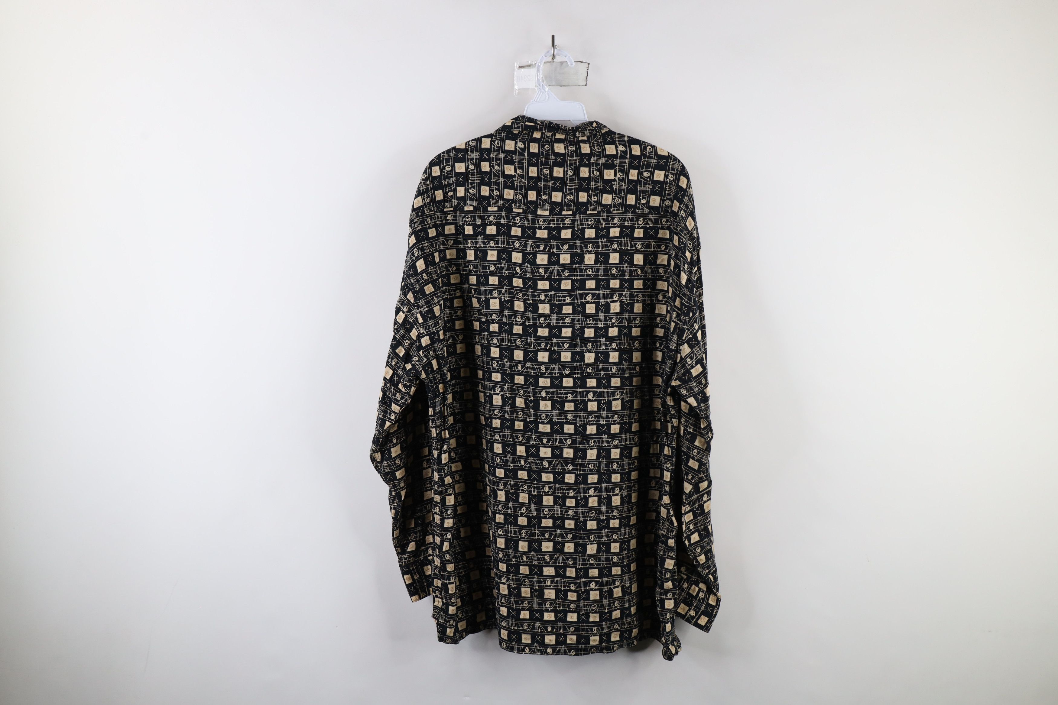 Vintage Vintage 90s Streetwear Geometric Long Sleeve Button Shirt Size US L / EU 52-54 / 3 - 7 Thumbnail