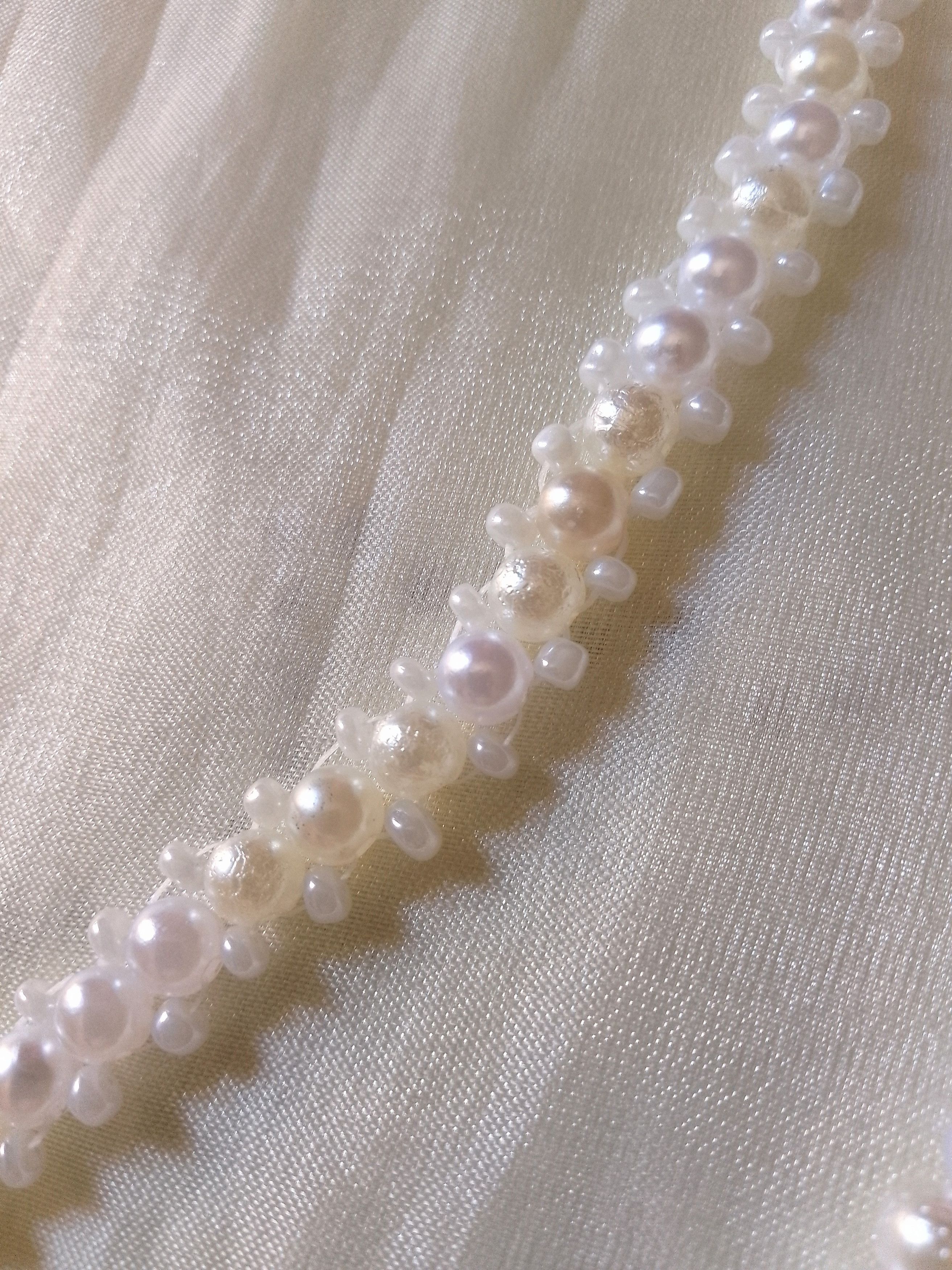 Handmade Necklace Vintage style with dangling freshwater pearls Size ONE SIZE - 4 Thumbnail